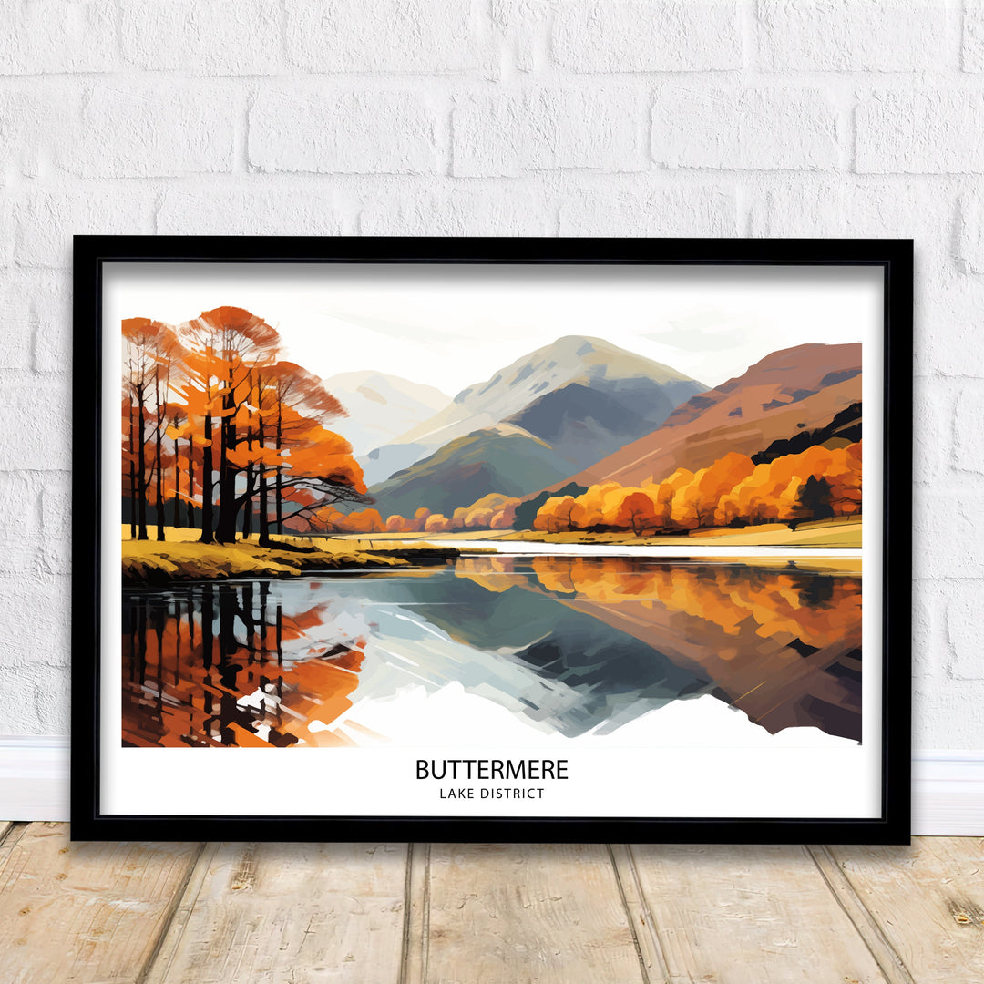 Buttermere Lake District Travel Poster Buttermere