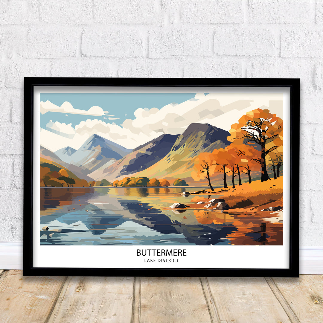 Buttermere Lake District Travel Poster Buttermere