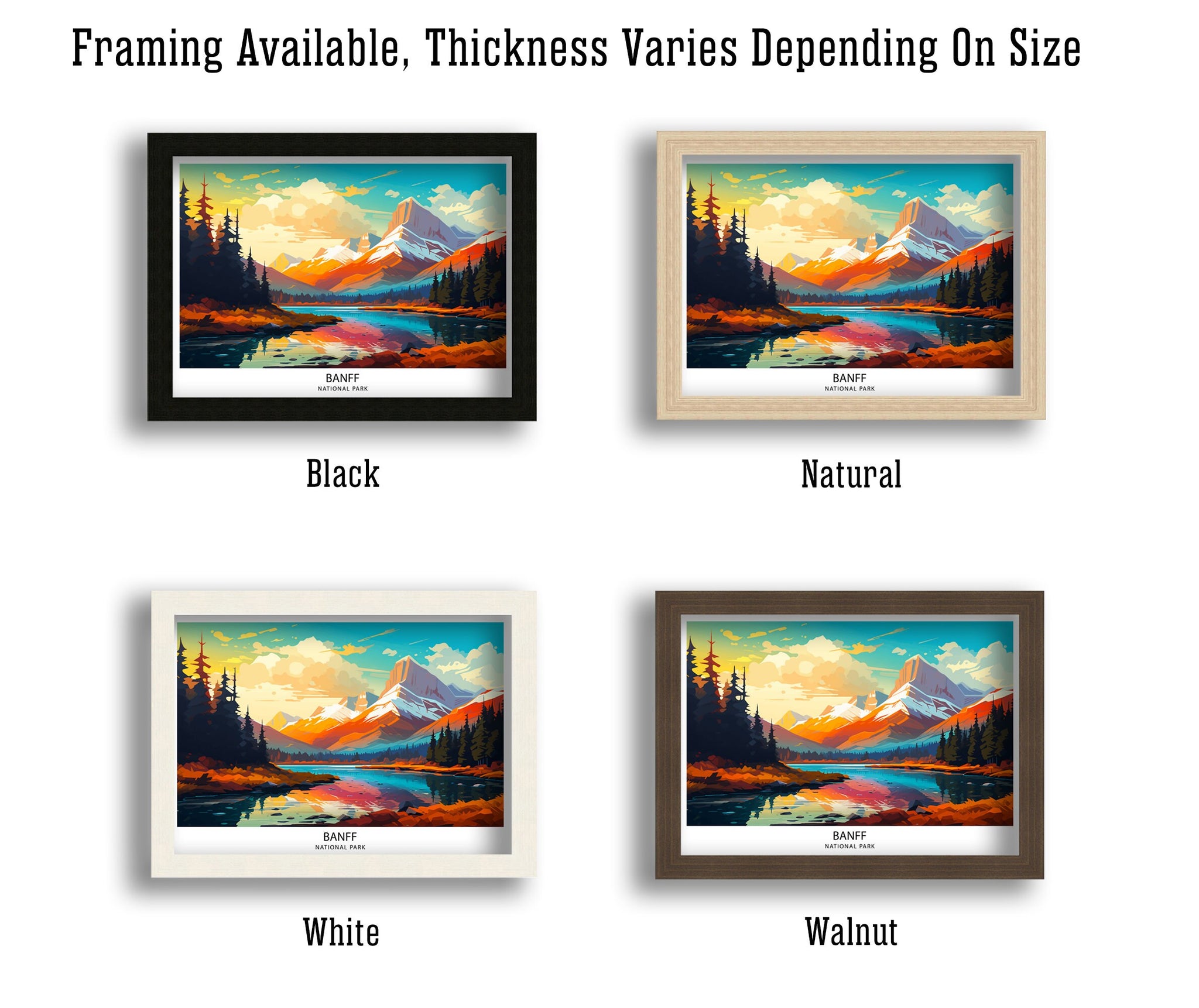 Banff National Park Travel Print Banff Wall Decor Banff Home Decor Banff Canada Illustration Travel Poster Gift For Banff Canada Home Decor