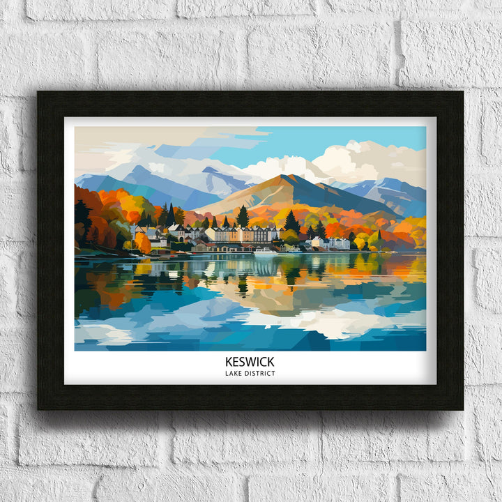 Keswick Lake District Travel Poster Lake District