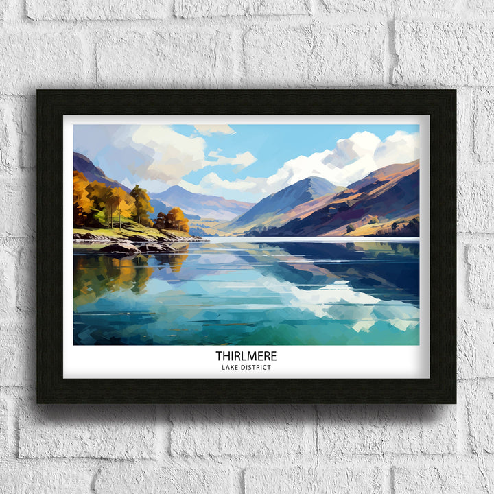 Thirlmere Lake District Travel Poster Lake District