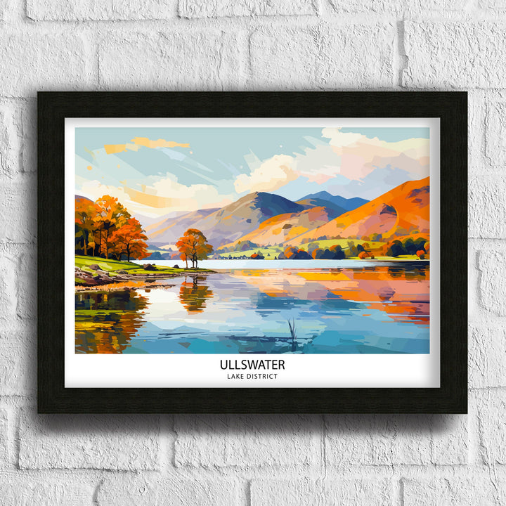 Ullswater Lake District Travel Poster Lake District