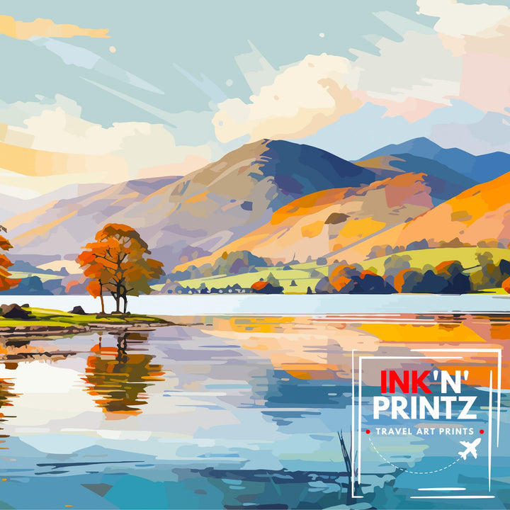 Ullswater Lake District Travel Poster Lake District