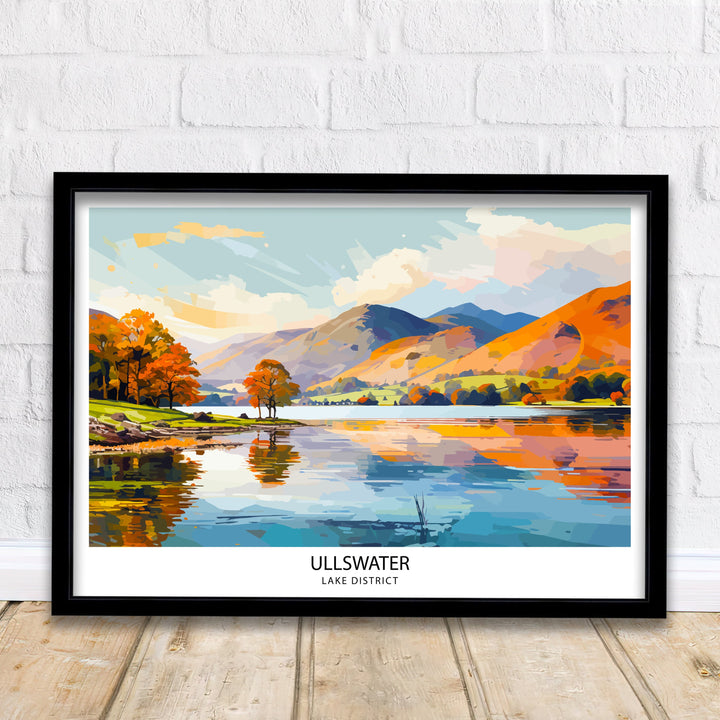 Ullswater Lake District Travel Poster Lake District