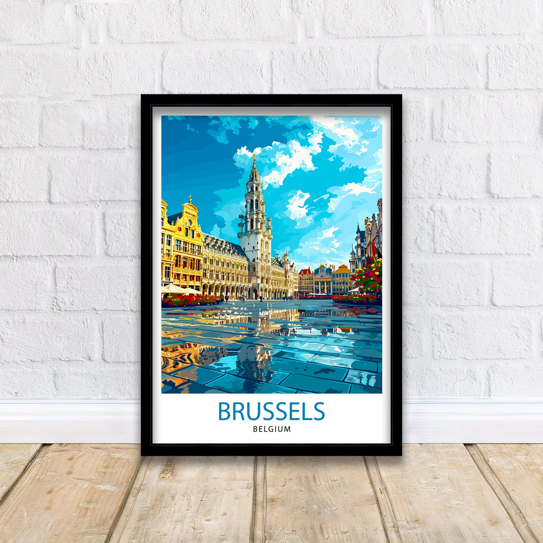 Brussels Belgium Travel Poster Brussels