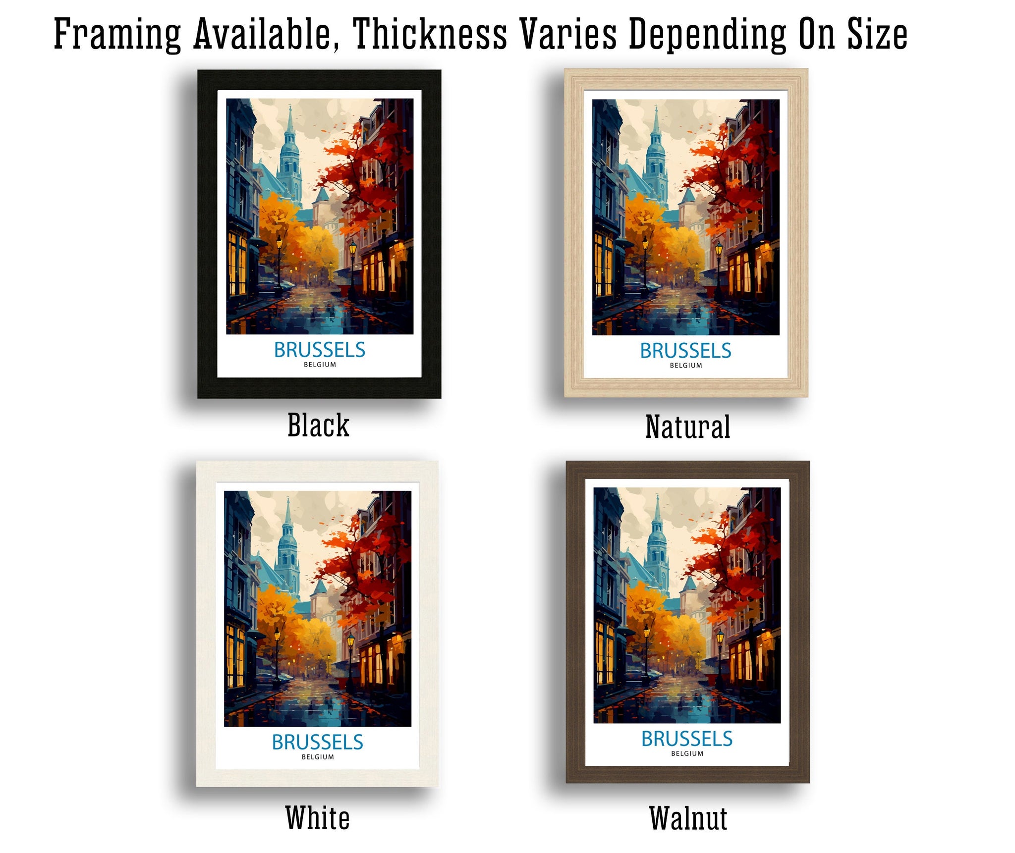 Brussels Belgium Travel Print Brussels Wall Decor Brussels Poster Belgium Travel Prints Brussels Art Print Brussels Illustration Brussels