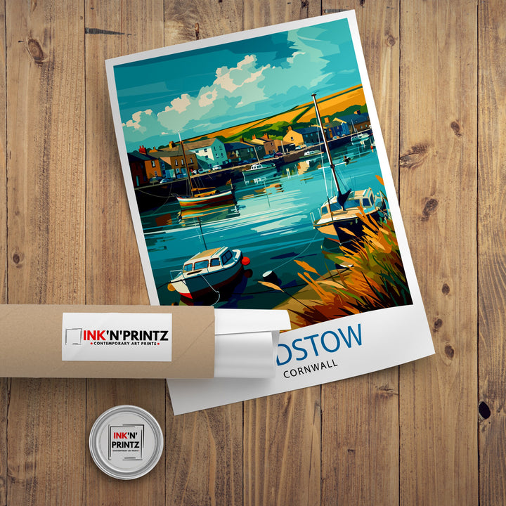 Padstow Cornwall Travel Poster Padstow