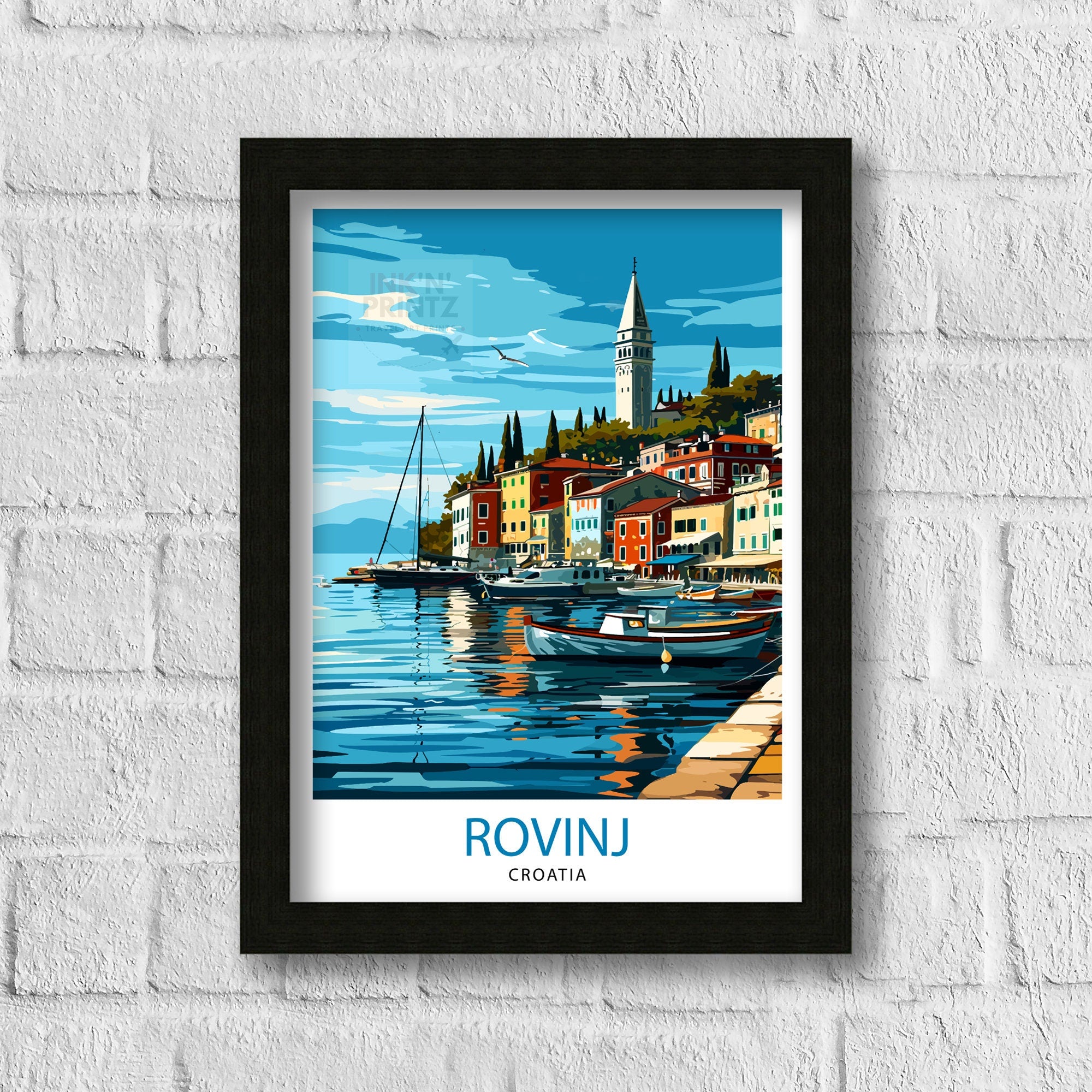 Rovinj Croatia Travel Print Rovinj Wall Art Rovinj Home Decor Croatia Travel Poster Rovinj Illustration Gift for Croatia Travel Rovinj Art