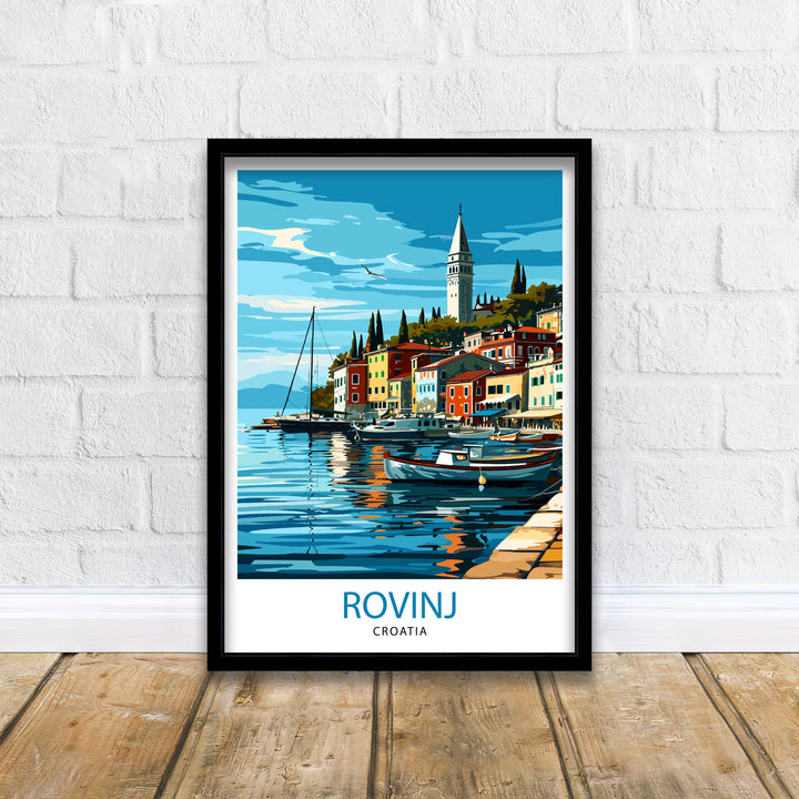 Rovinj Croatia Travel Poster Rovinj Wall Art Rovinj Home Decor Croatia Travel Poster Rovinj Illustration Gift for Croatia Travel Rovinj Art