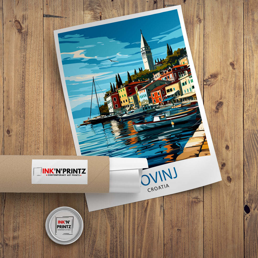 Rovinj Croatia Travel Poster Rovinj Wall Art Rovinj Home Decor Croatia Travel Poster Rovinj Illustration Gift for Croatia Travel Rovinj Art