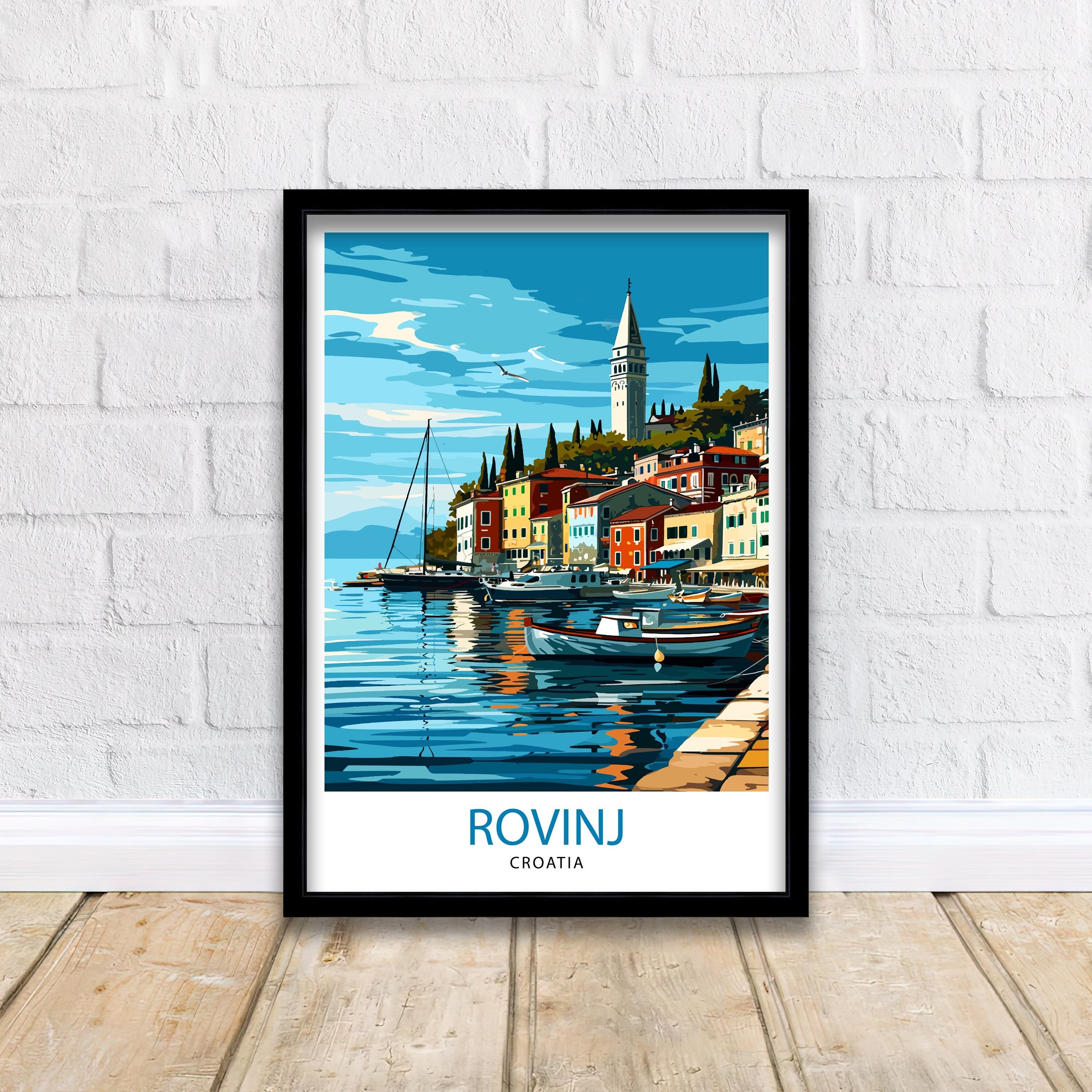 Rovinj Croatia Travel Print Rovinj Wall Art Rovinj Home Decor Croatia Travel Poster Rovinj Illustration Gift for Croatia Travel Rovinj Art
