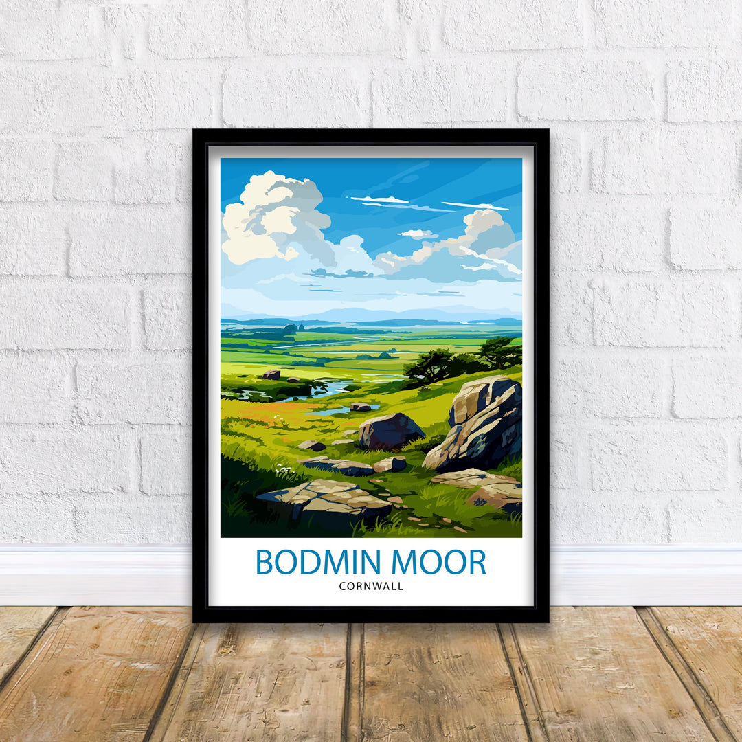 Bodmin Moor Cornwall Poster Rugged Landscape Art Wild Moorland Poster Cornwall Nature