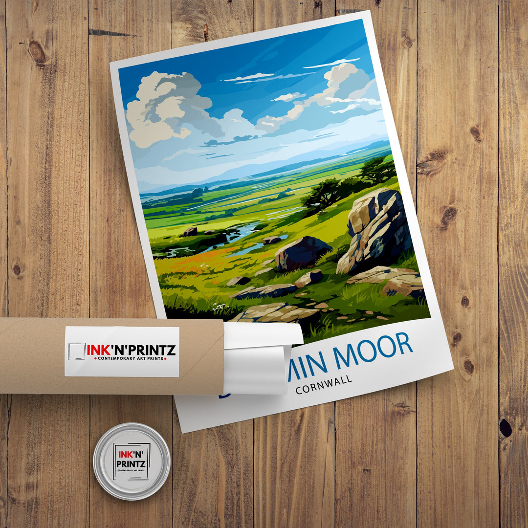 Bodmin Moor Cornwall Poster Rugged Landscape Art Wild Moorland Poster Cornwall Nature