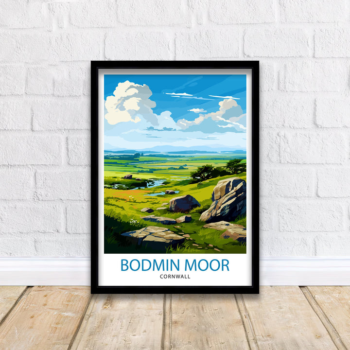 Bodmin Moor Cornwall Poster Rugged Landscape Art Wild Moorland Poster Cornwall Nature