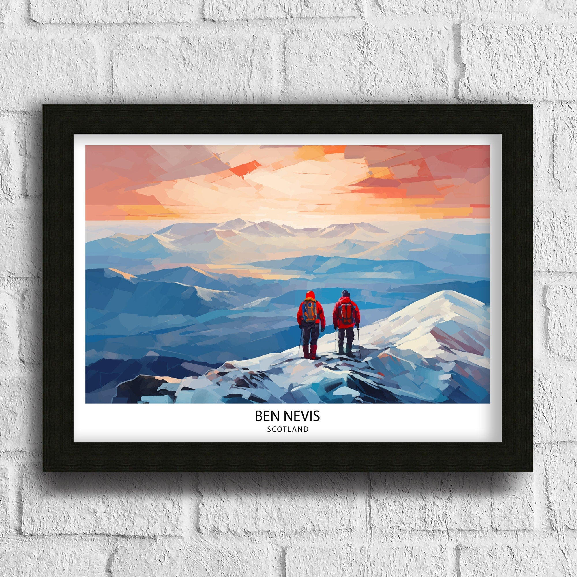 Ben Nevis Print Scottish Mountain Decor Fort William Scotland Wall Art Ben Nevis Summit Poster Scottish Highlands Landscape Artwork Hiking
