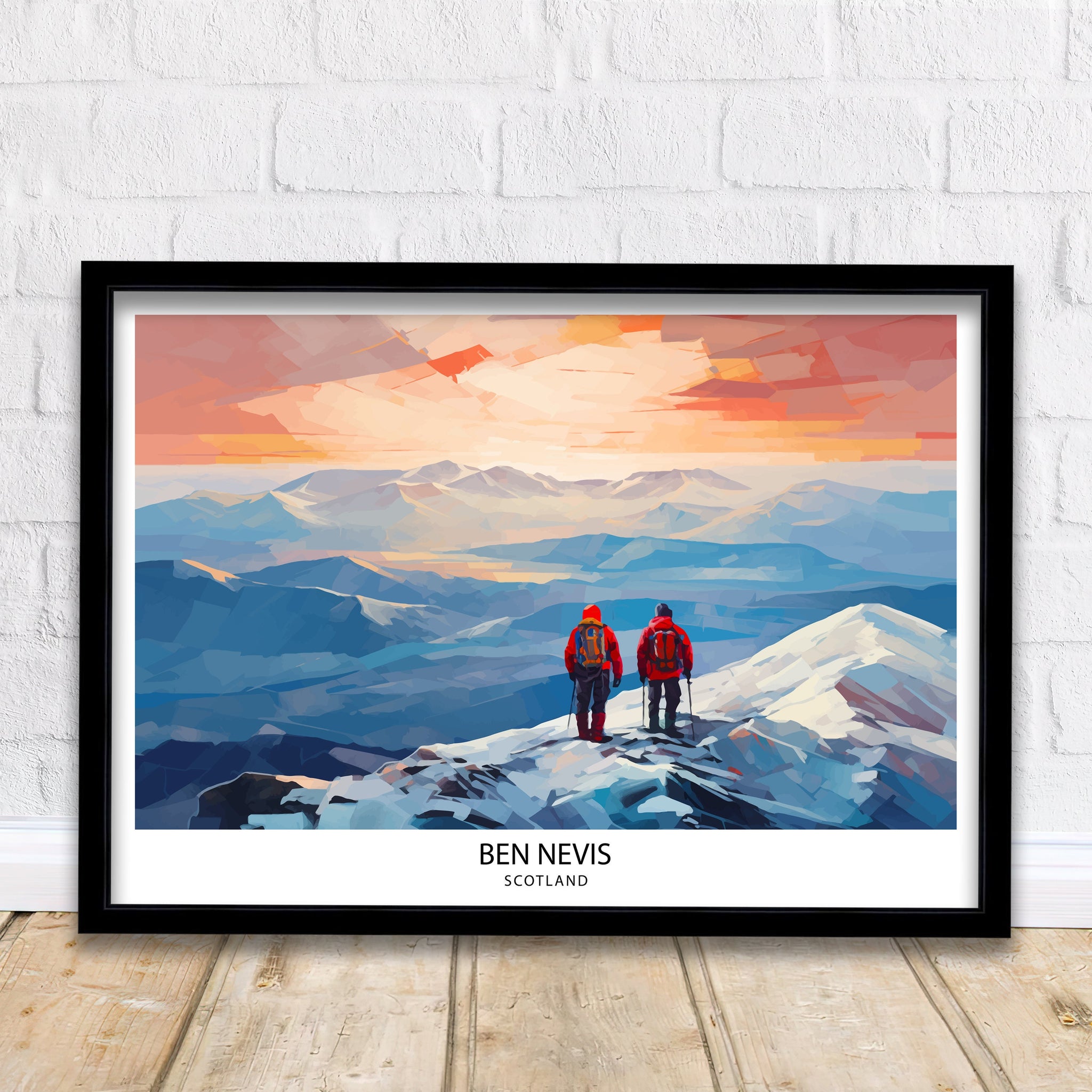 Ben Nevis Print Scottish Mountain Decor Fort William Scotland Wall Art Ben Nevis Summit Poster Scottish Highlands Landscape Artwork Hiking