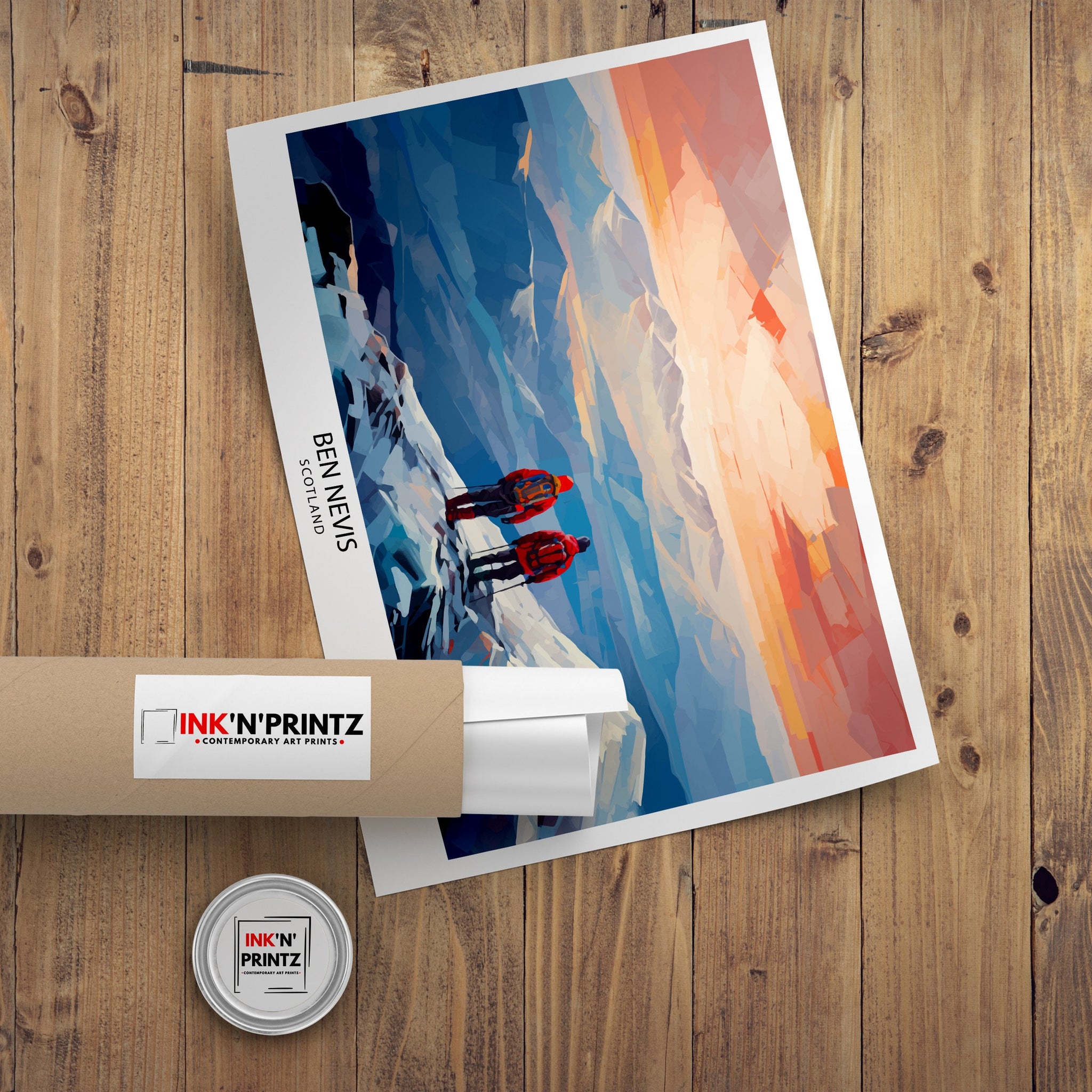 Ben Nevis Print Scottish Mountain Decor Fort William Scotland Wall Art Ben Nevis Summit Poster Scottish Highlands Landscape Artwork Hiking