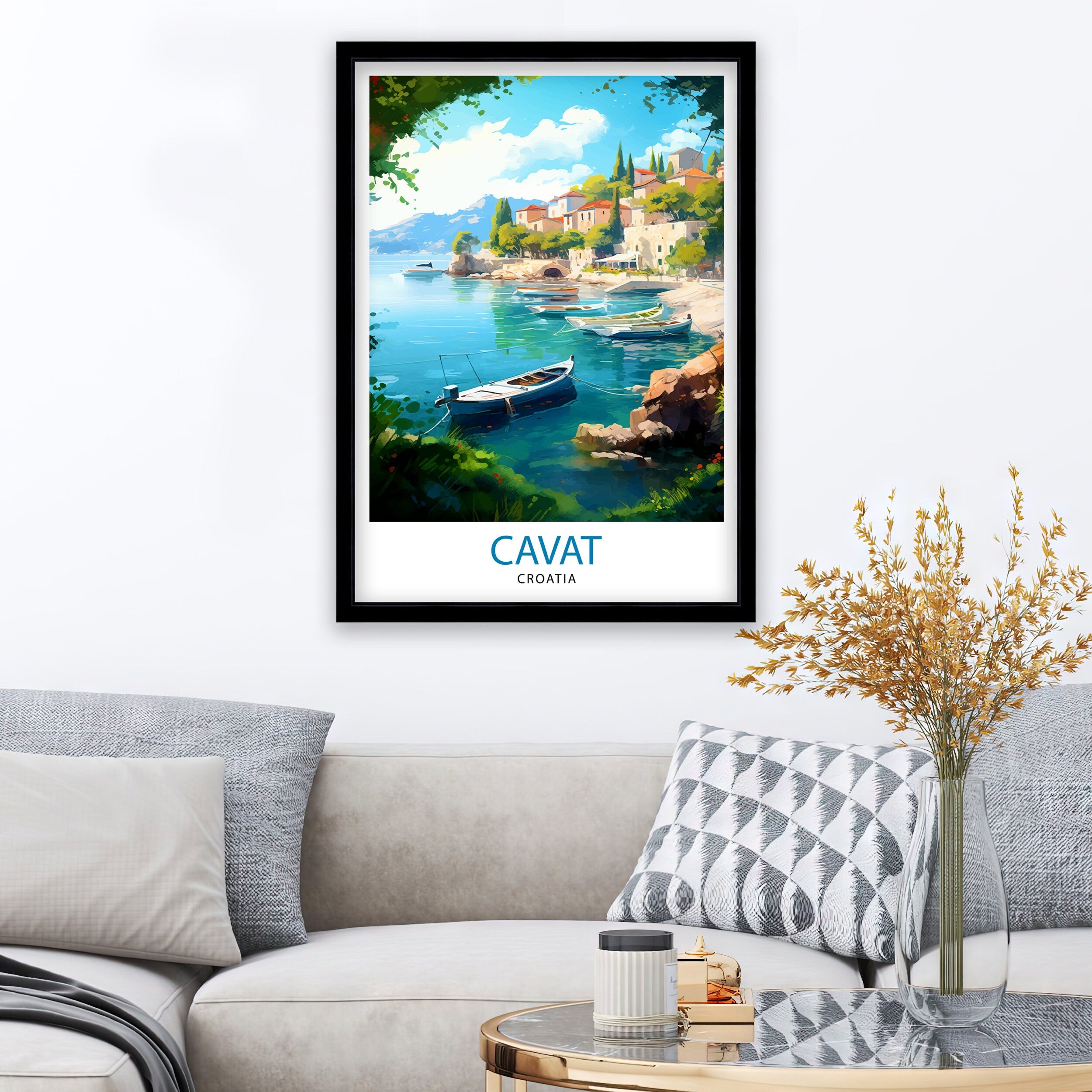 Cavtat Croatia Travel Print Cavtat Wall Art Cavtat Illustration Croatia Travel Poster Cavtat Home Decor Cavtat Gift