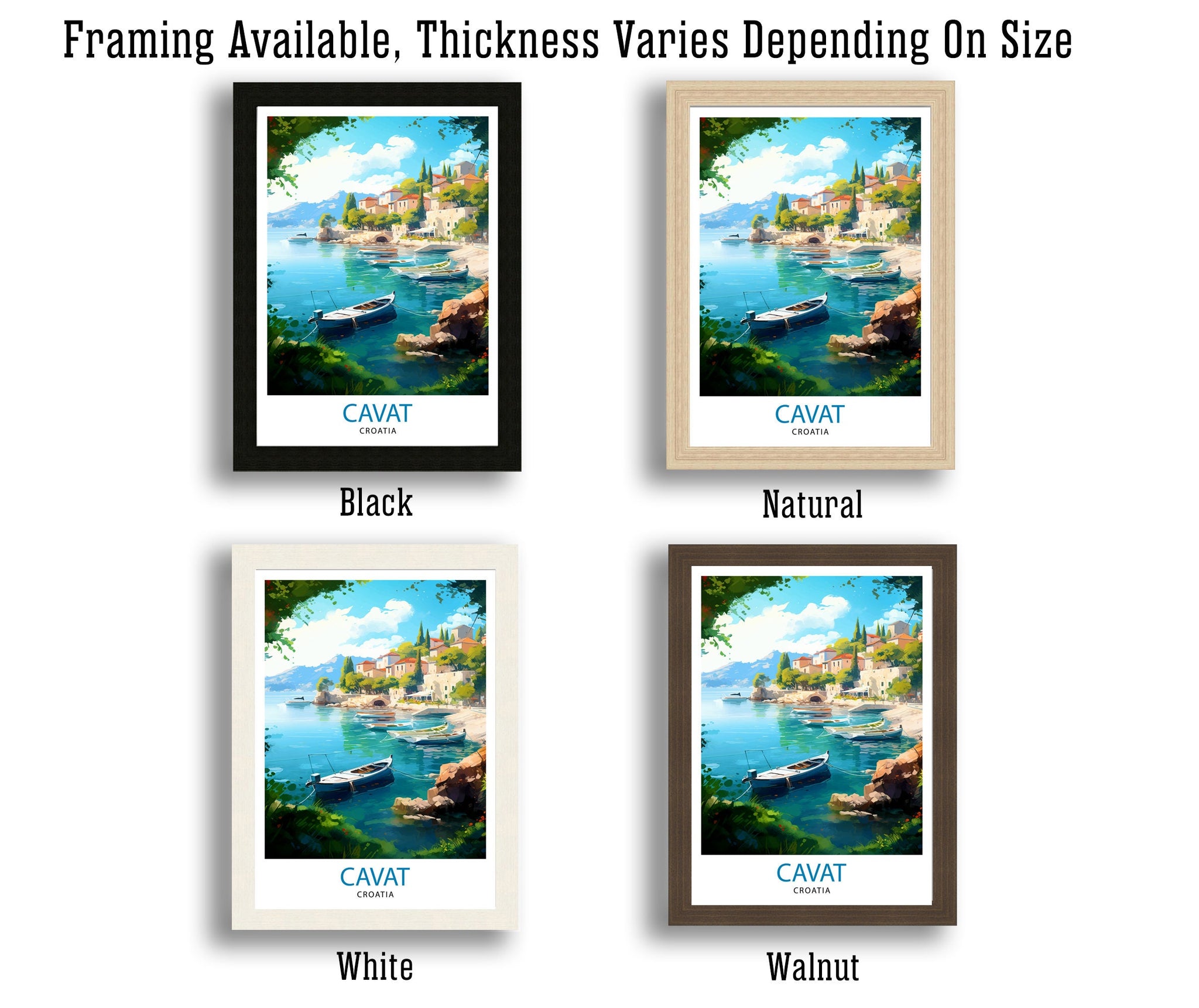 Cavtat Croatia Travel Print Cavtat Wall Art Cavtat Illustration Croatia Travel Poster Cavtat Home Decor Cavtat Gift