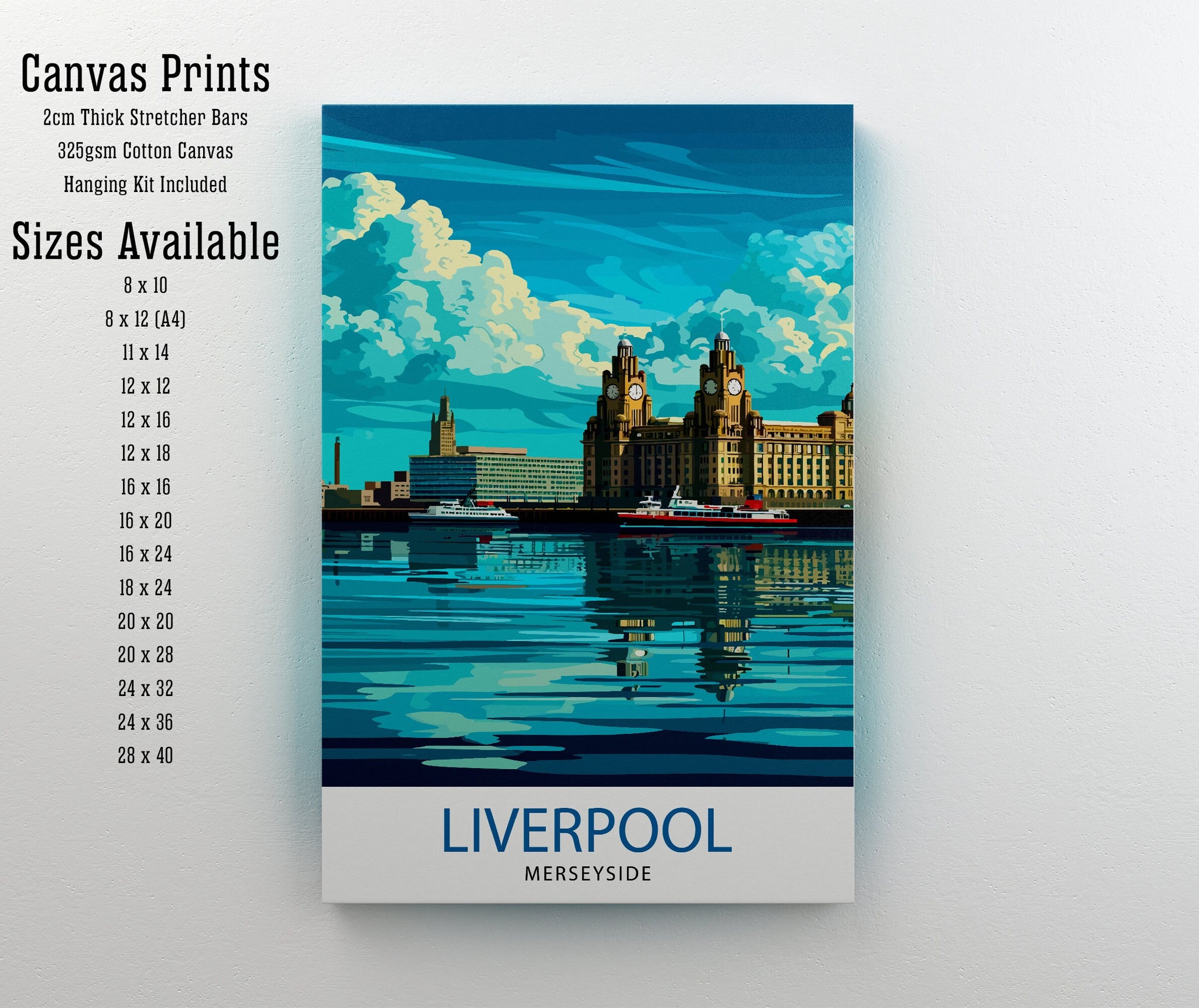 Liverpool Travel Print Liverpool Wall Art Liverpool Home Decor Liverpool Cityscape Illustration Gift For Liverpool Lovers England Travel