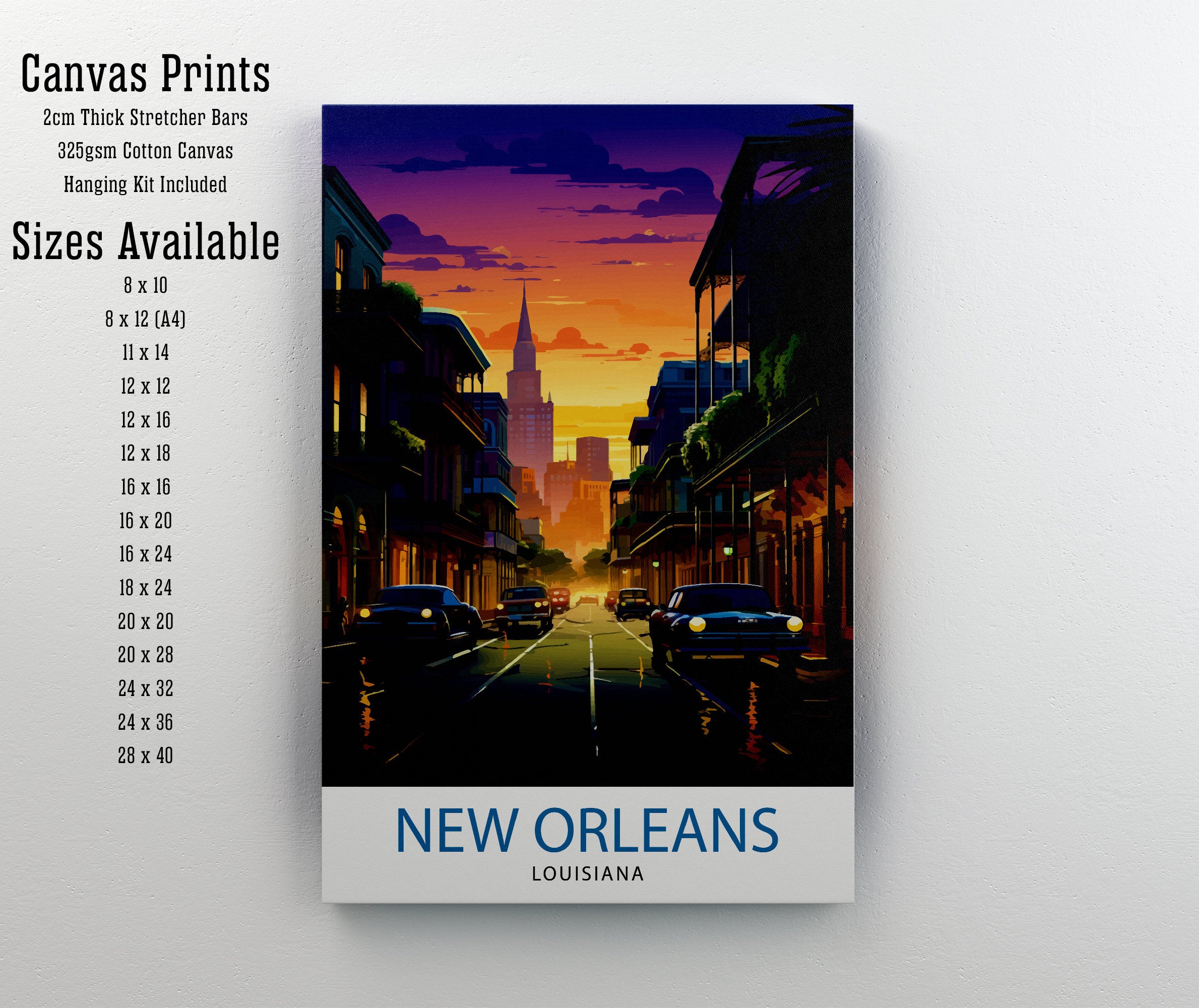 New Orleans Travel Print| New Orleans Wall Decor New Orleans Home Living Decor New Orleans Illustration Travel Poster Gift For New Orleans