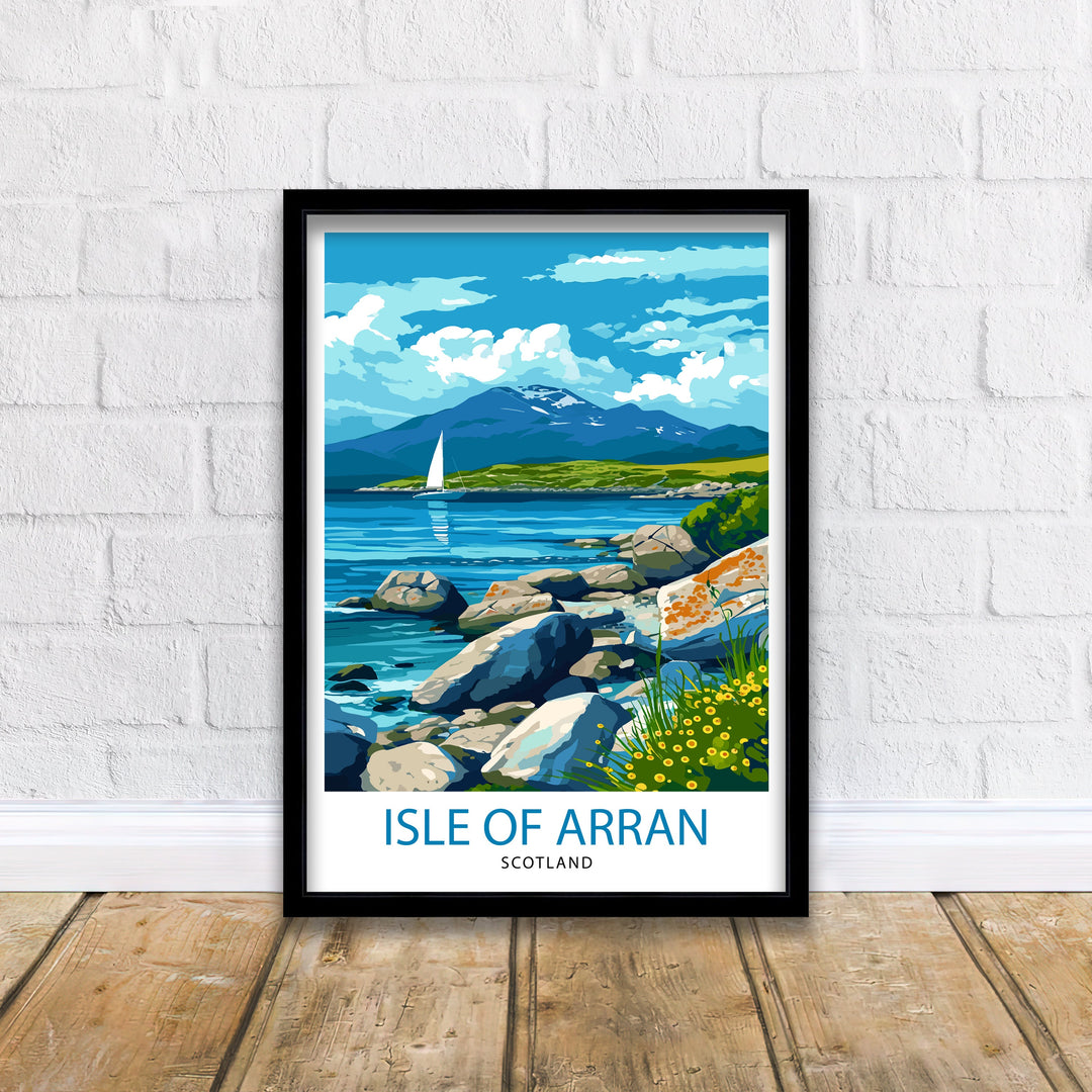 Isle of Arran Scotland Travel Poster Arran