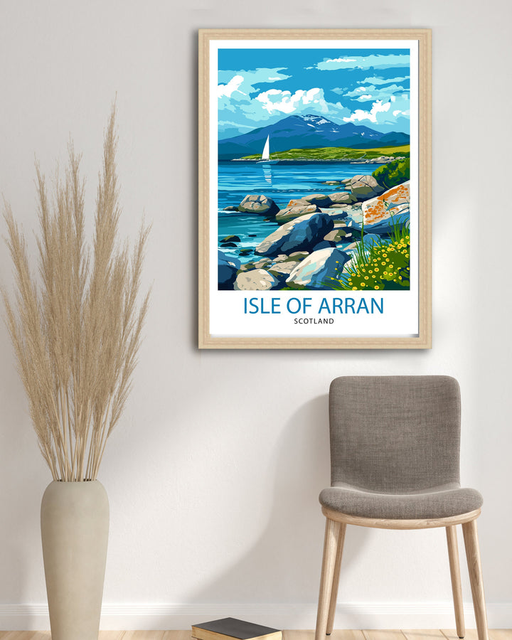 Isle of Arran Scotland Travel Poster Arran