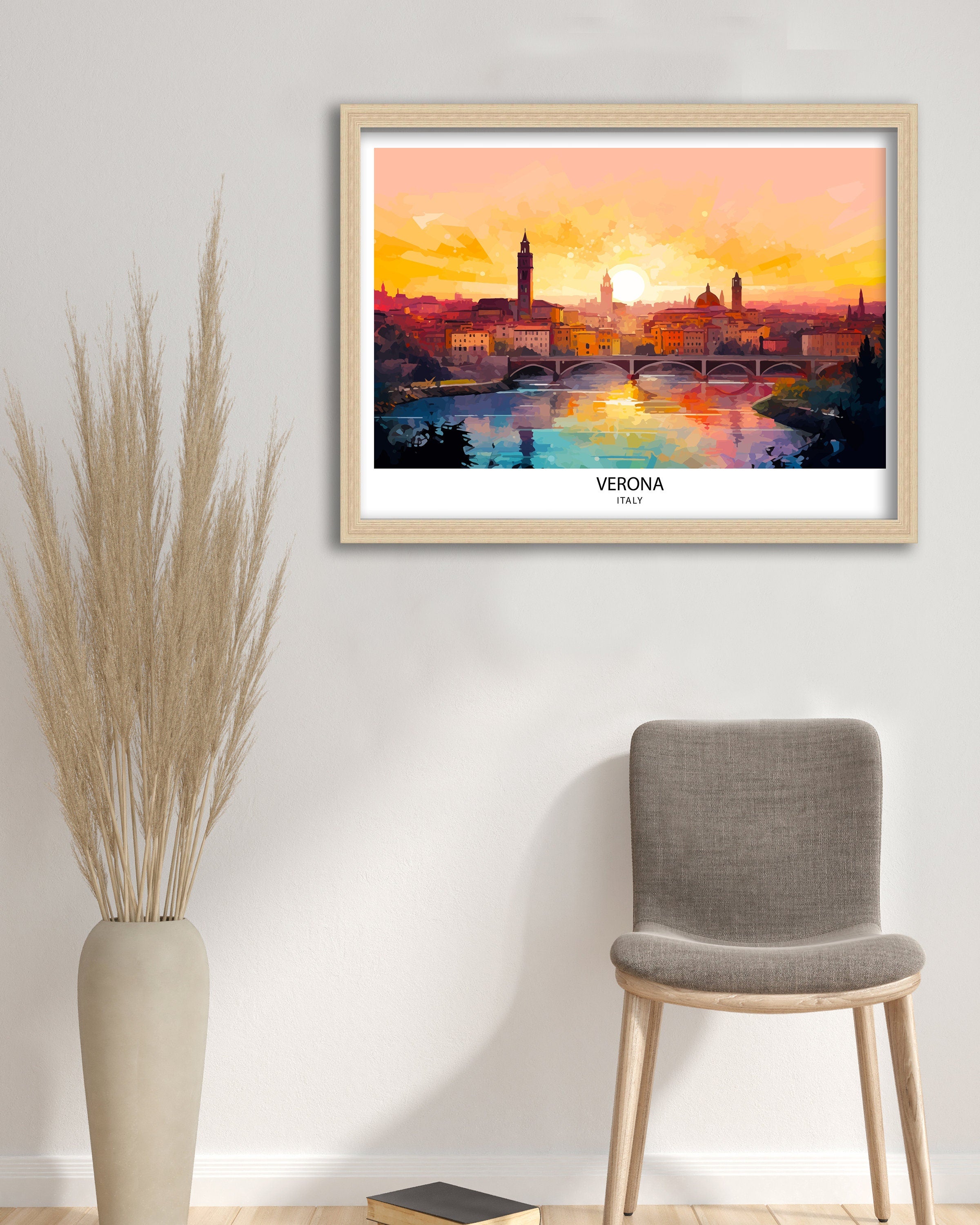 Verona Travel Print Verona Wall Decor Verona Home Living Decor Verona Italy Illustration Travel Poster Gift For Verona