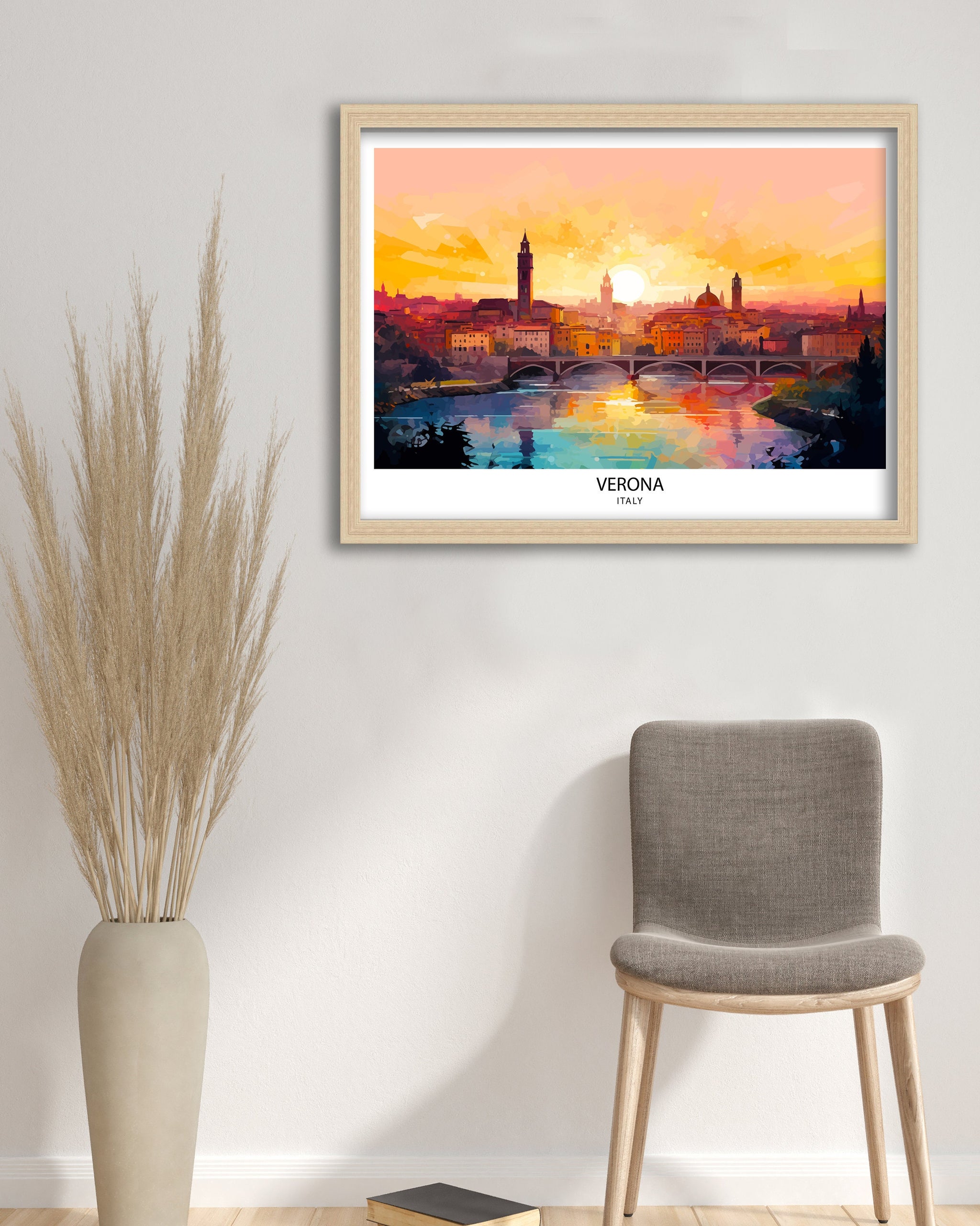 Verona Travel Print Verona Wall Decor Verona Home Living Decor Verona Italy Illustration Travel Poster Gift For Verona
