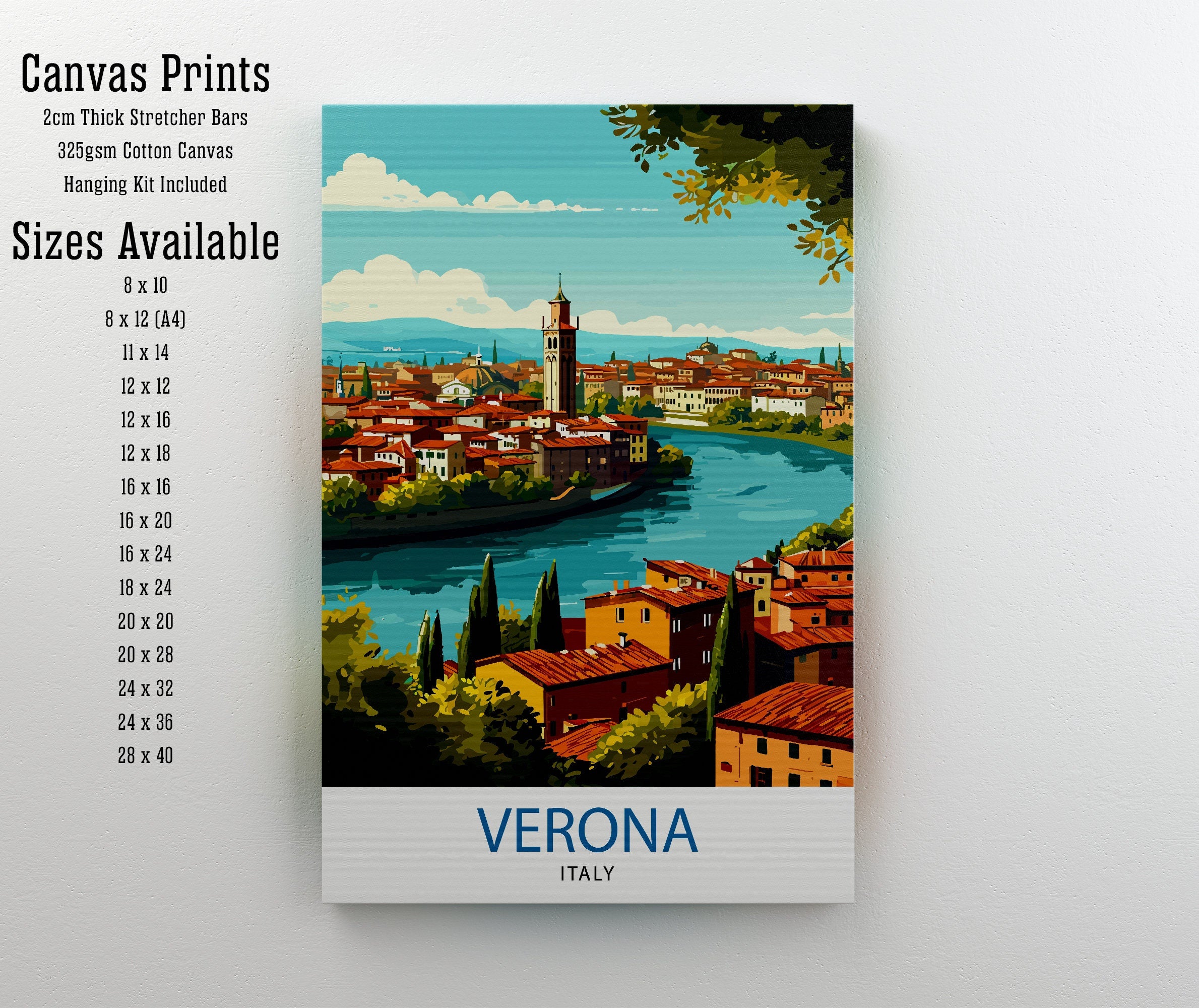 Verona Travel Print Verona Wall Decor Verona Home Living Decor Verona Italy Illustration Travel Poster Gift For Verona
