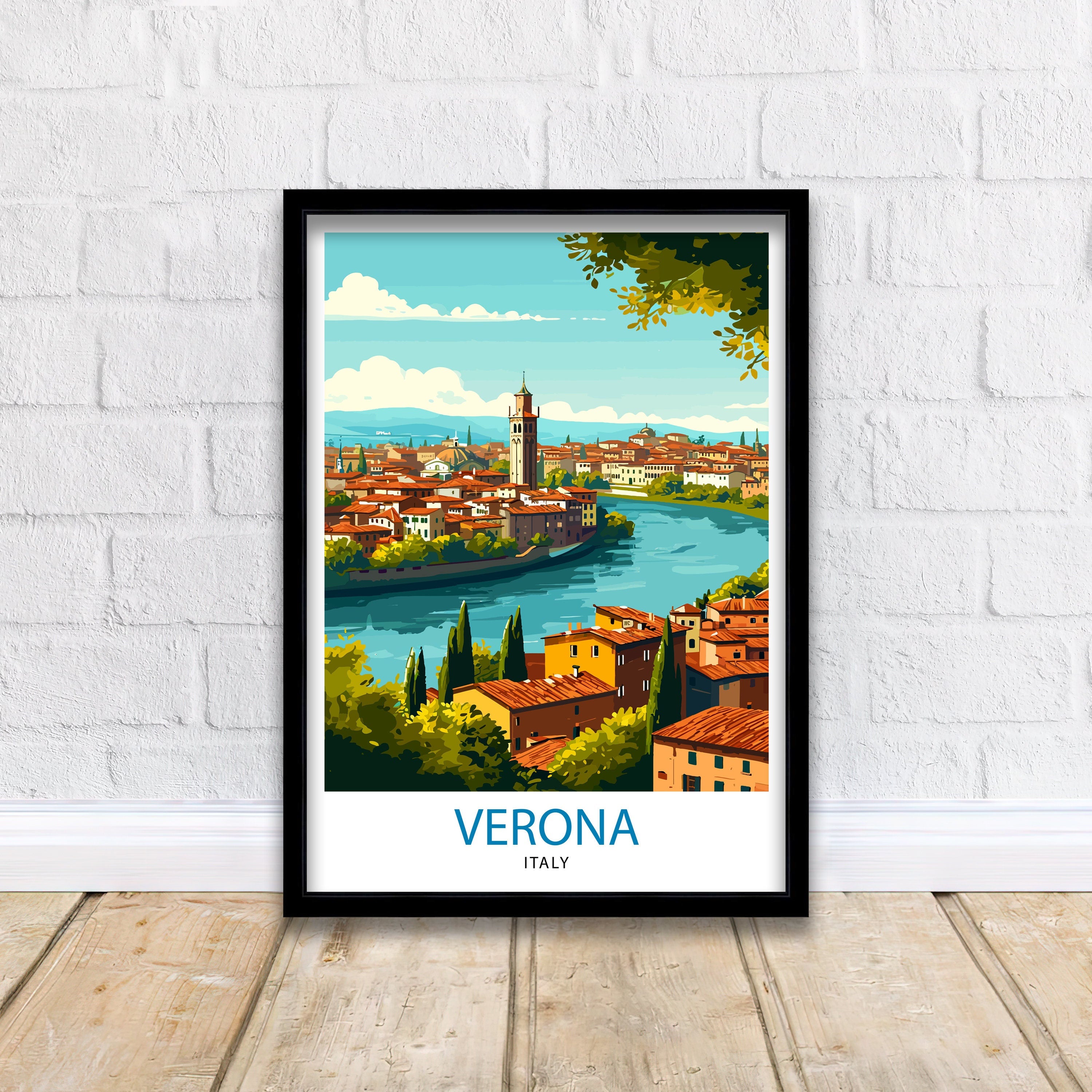 Verona Travel Print Verona Wall Decor Verona Home Living Decor Verona Italy Illustration Travel Poster Gift For Verona