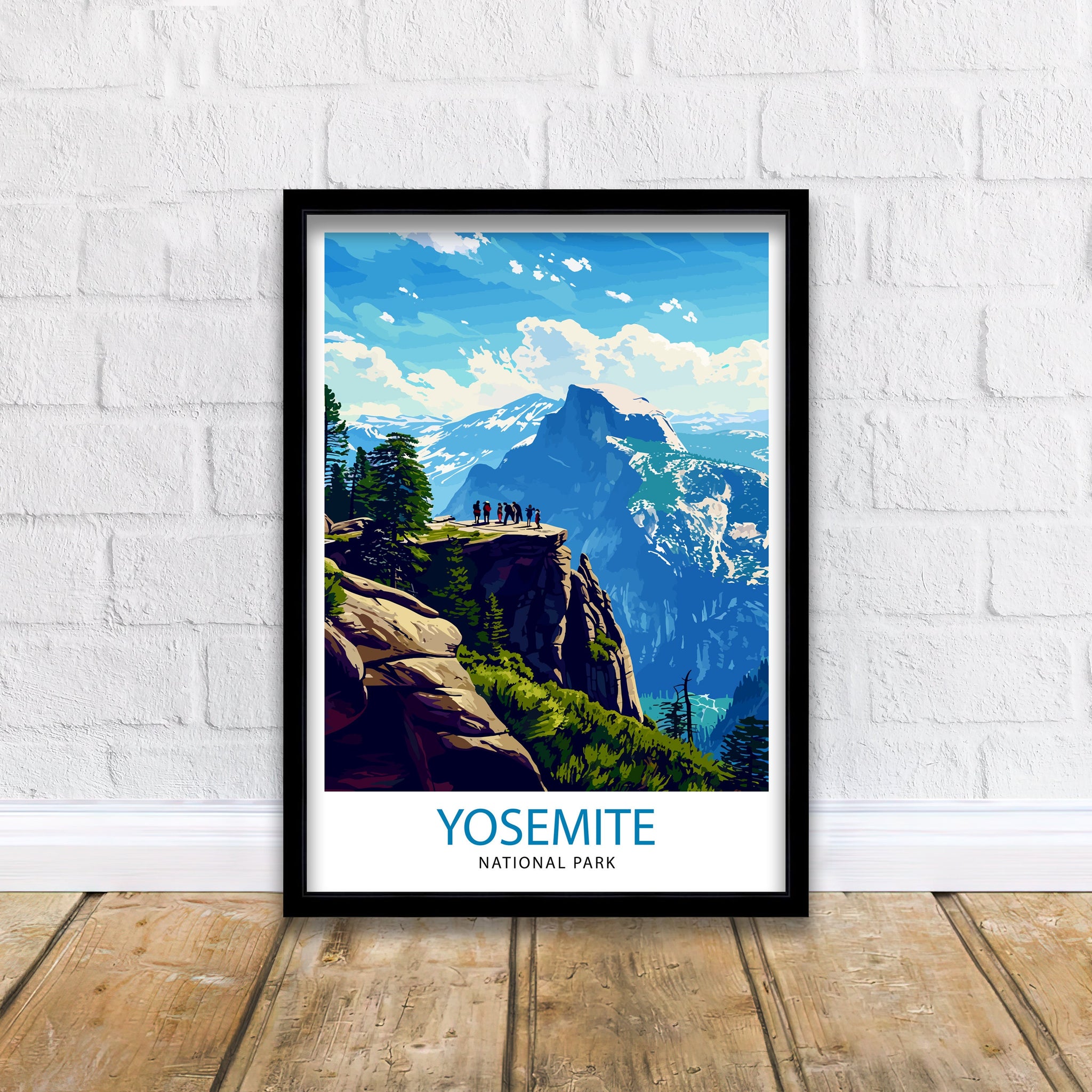 Yosemite National Park Travel Print| Yosemite Wall Art Yosemite Home Living Decor Yosemite Illustration Travel Poster Gift for Yosemite Fans