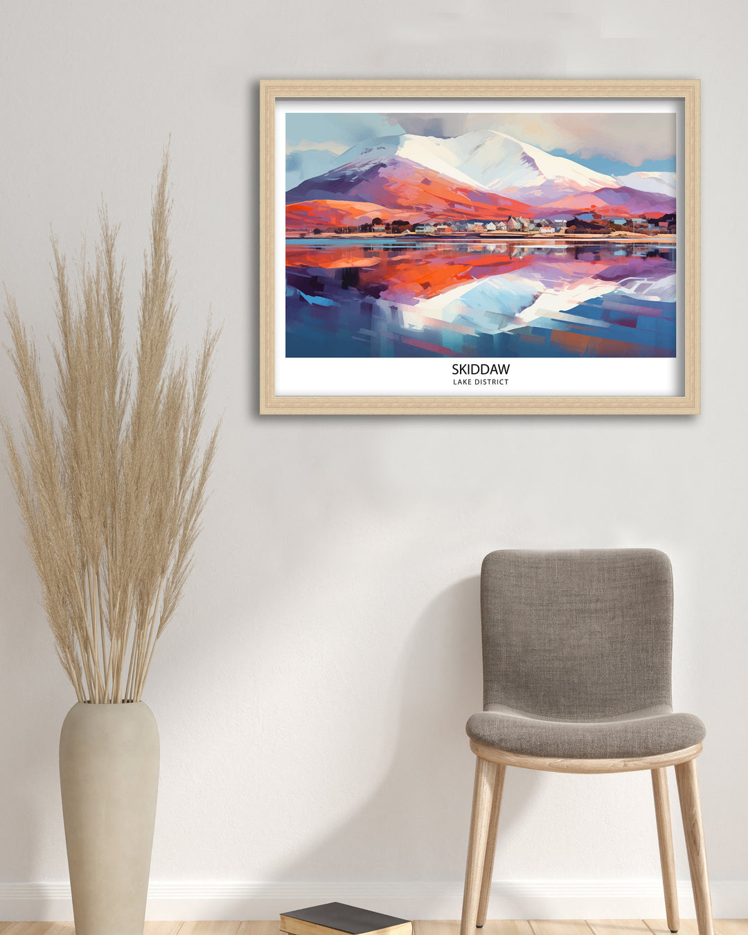 Skiddaw Lake District Travel Poster Wall Art Decor Skiddaw Illustration Travel Poster Gift Lake District Home Decor