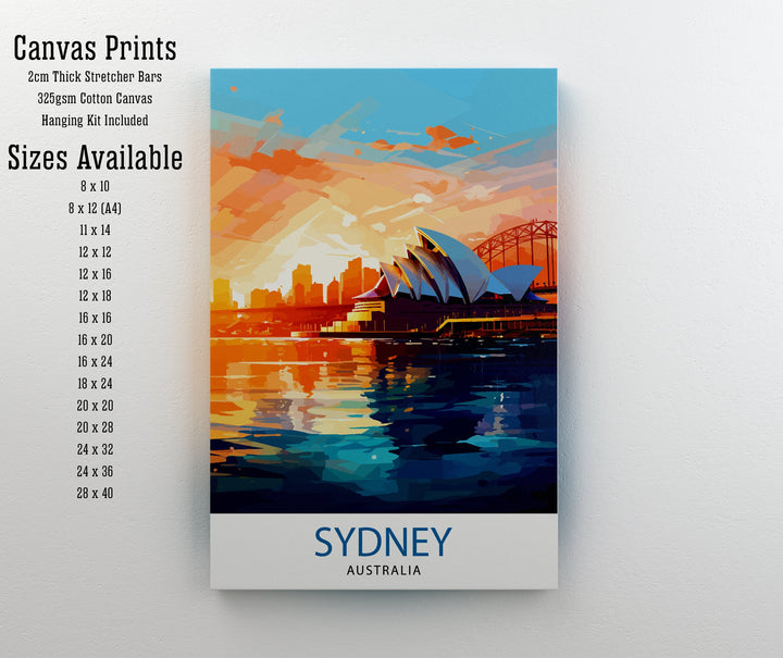 Sydney Australia Travel Poster Sydney