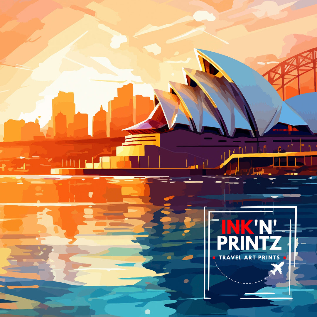 Sydney Australia Travel Poster Sydney