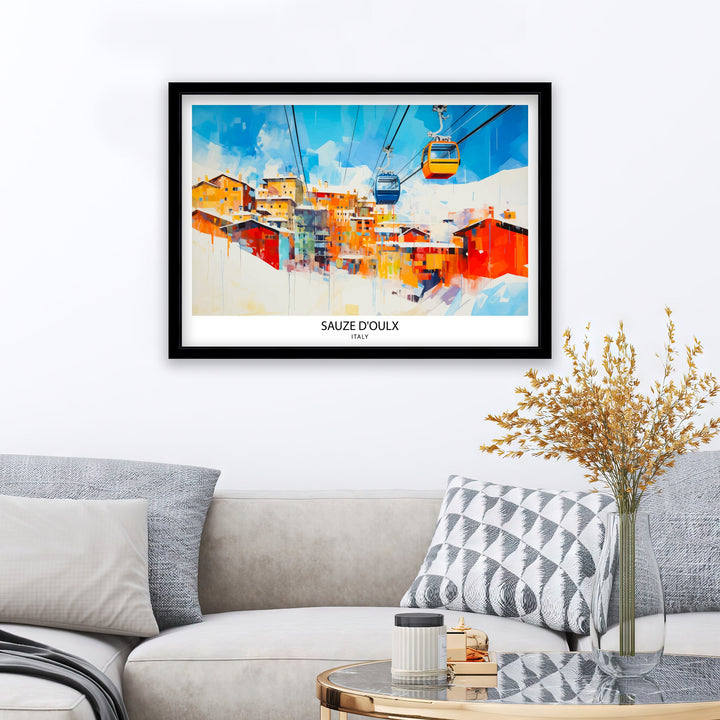 Sauze d'Oulx Italy Travel Print