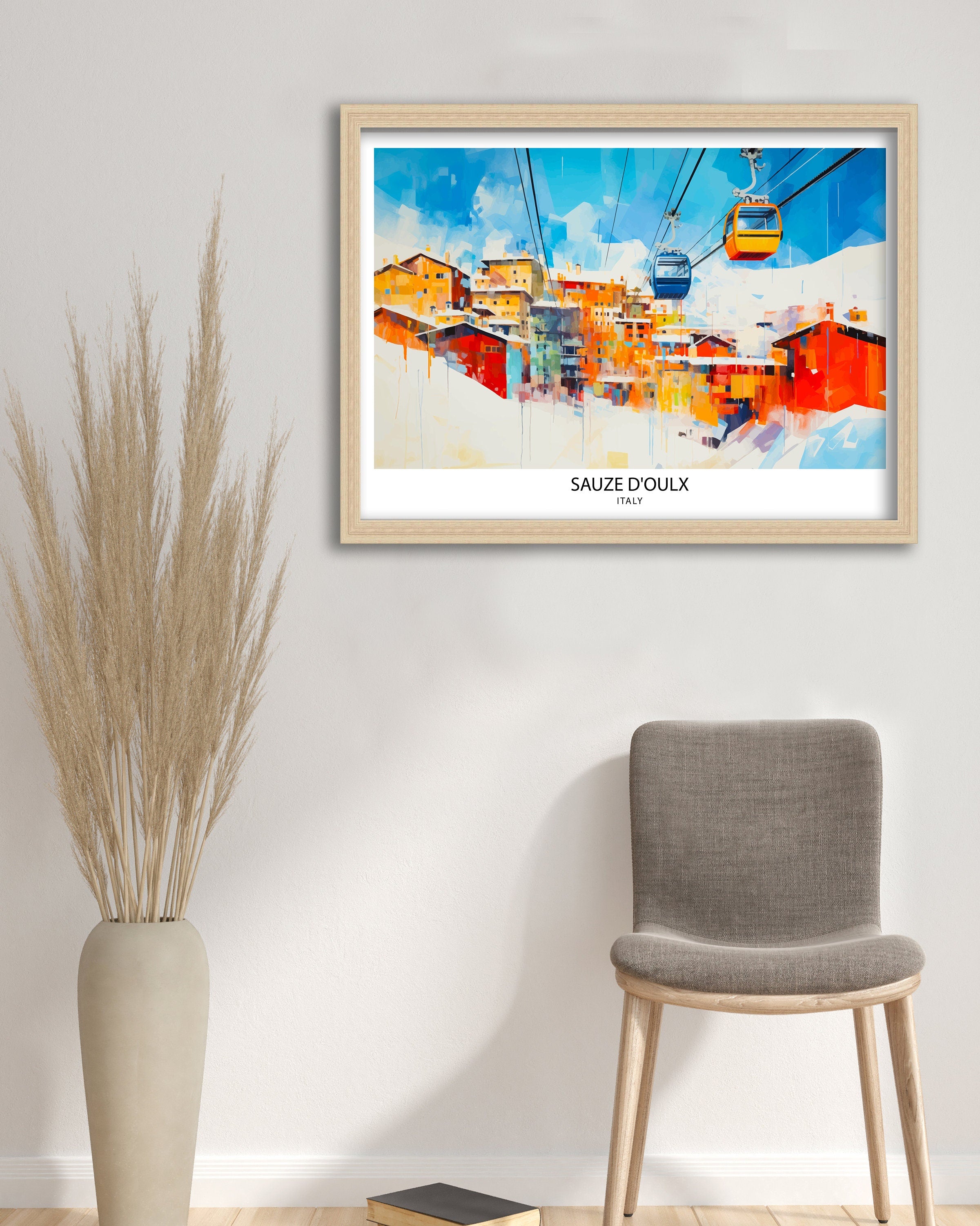 Sauze d'Oulx Italy Travel Print Sauze d'Oulx Wall Decor Sauze d'Oulx Poster Italy Travel Prints Sauze d'Oulx Art Print Sauze d'Oulx