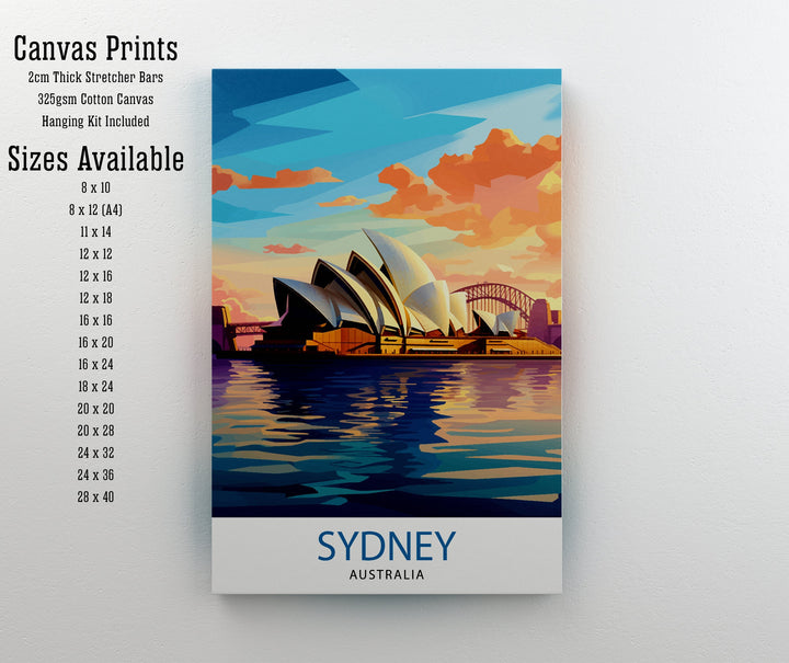 Sydney Australia Travel Poster Sydney