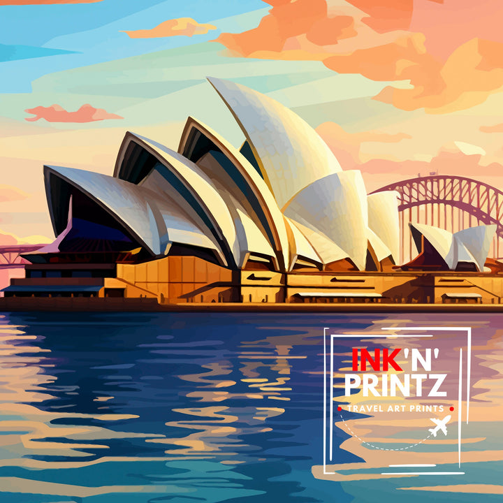 Sydney Australia Travel Poster Sydney