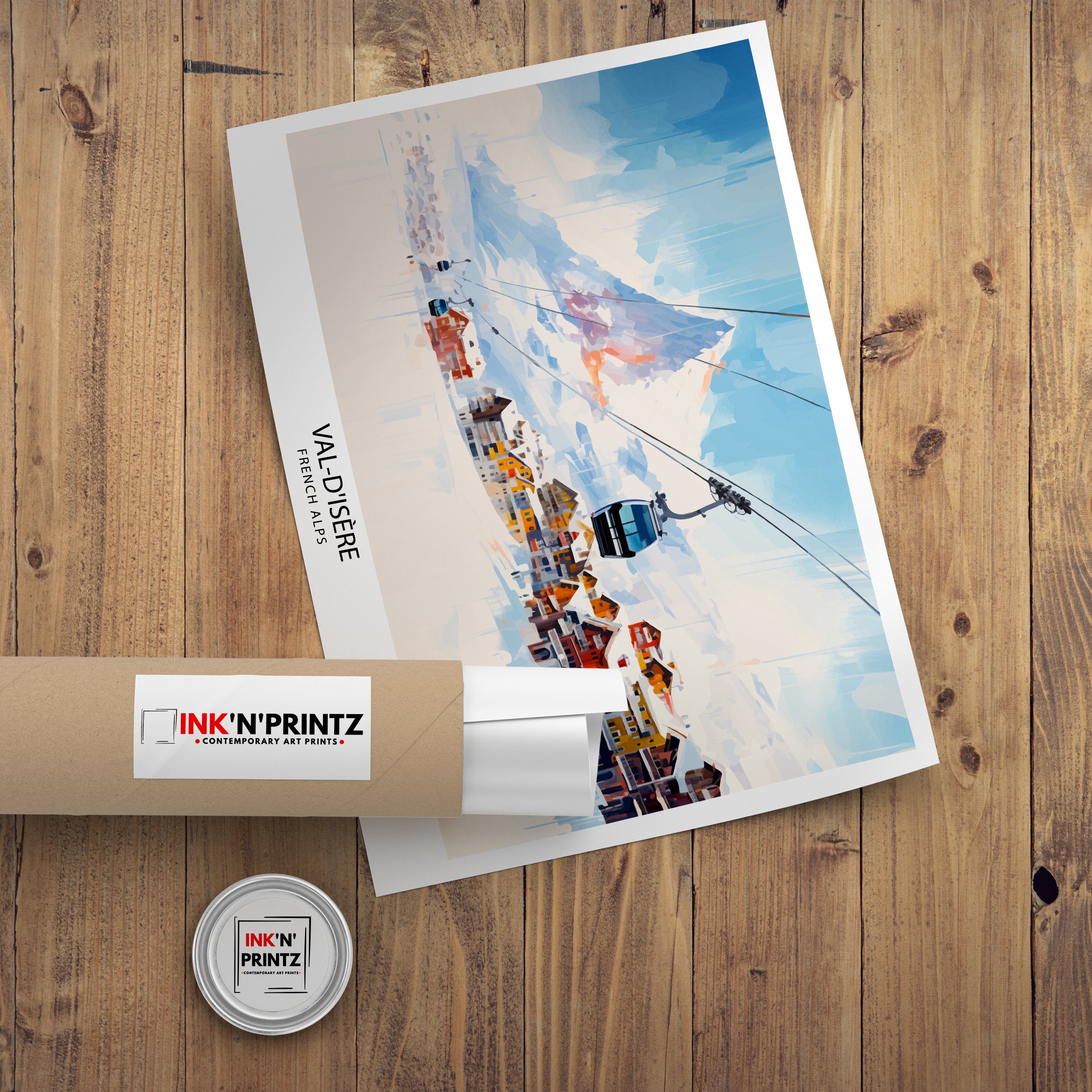 Val d'isere Travel Print | Ski Poster| Travel Poster| Ski Print| Val Di'sere Poster| French Alps| Skiing| Skiing Wall Art| Skiing Poster