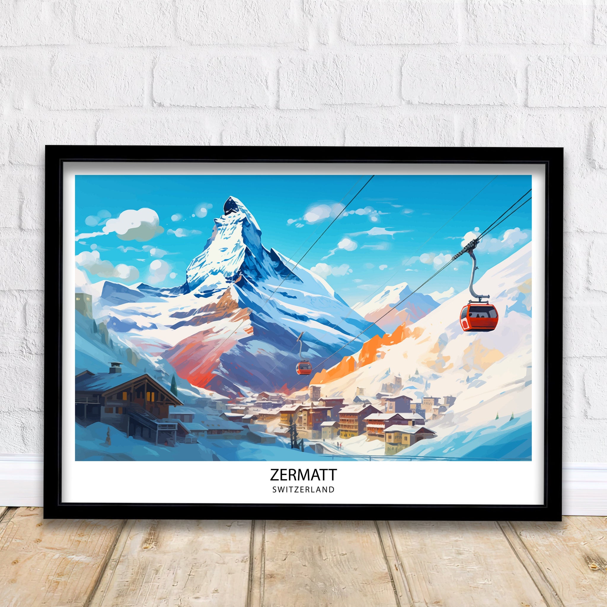 Zermatt Travel Print | Switzerland| Switzerland Poster| Zermatt Poster| Travel Poster| Zermatt Print| Switzerland Print| Wall Art| Zermatt