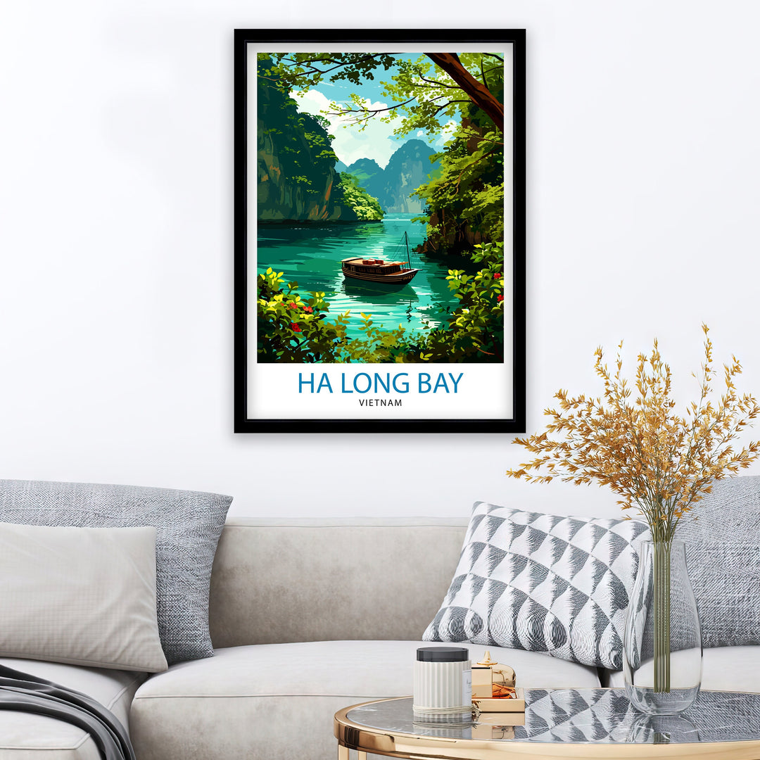 Ha Long Bay Vietnam Travel Poster Ha Long