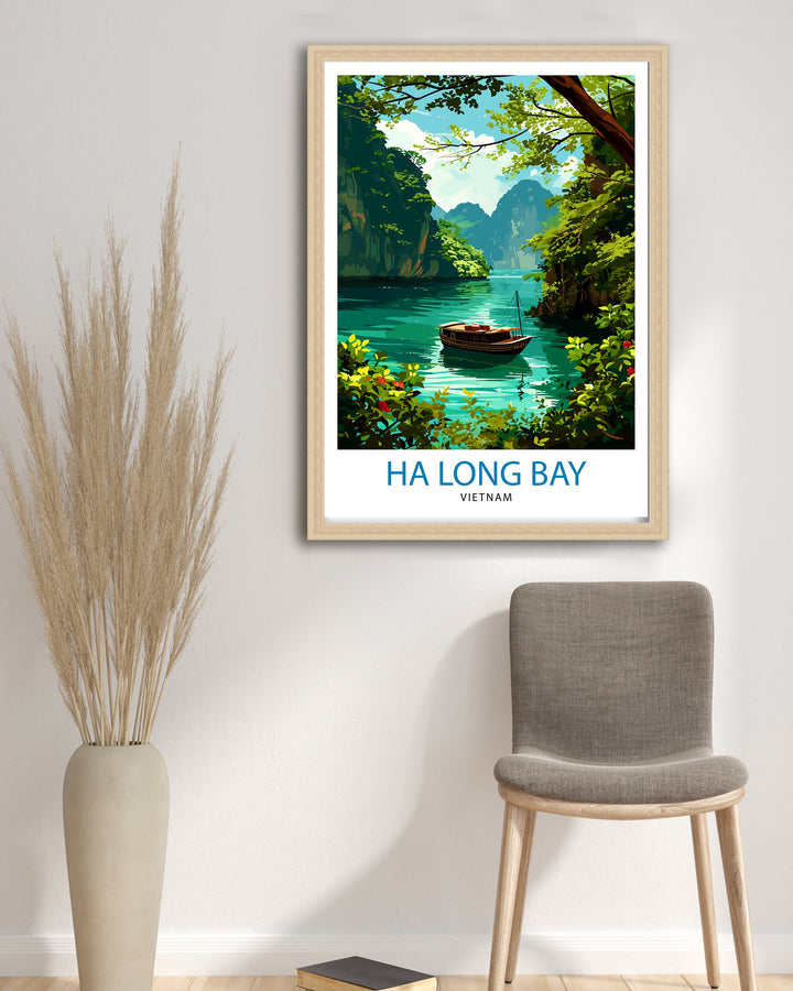 Ha Long Bay Vietnam Travel Poster Ha Long