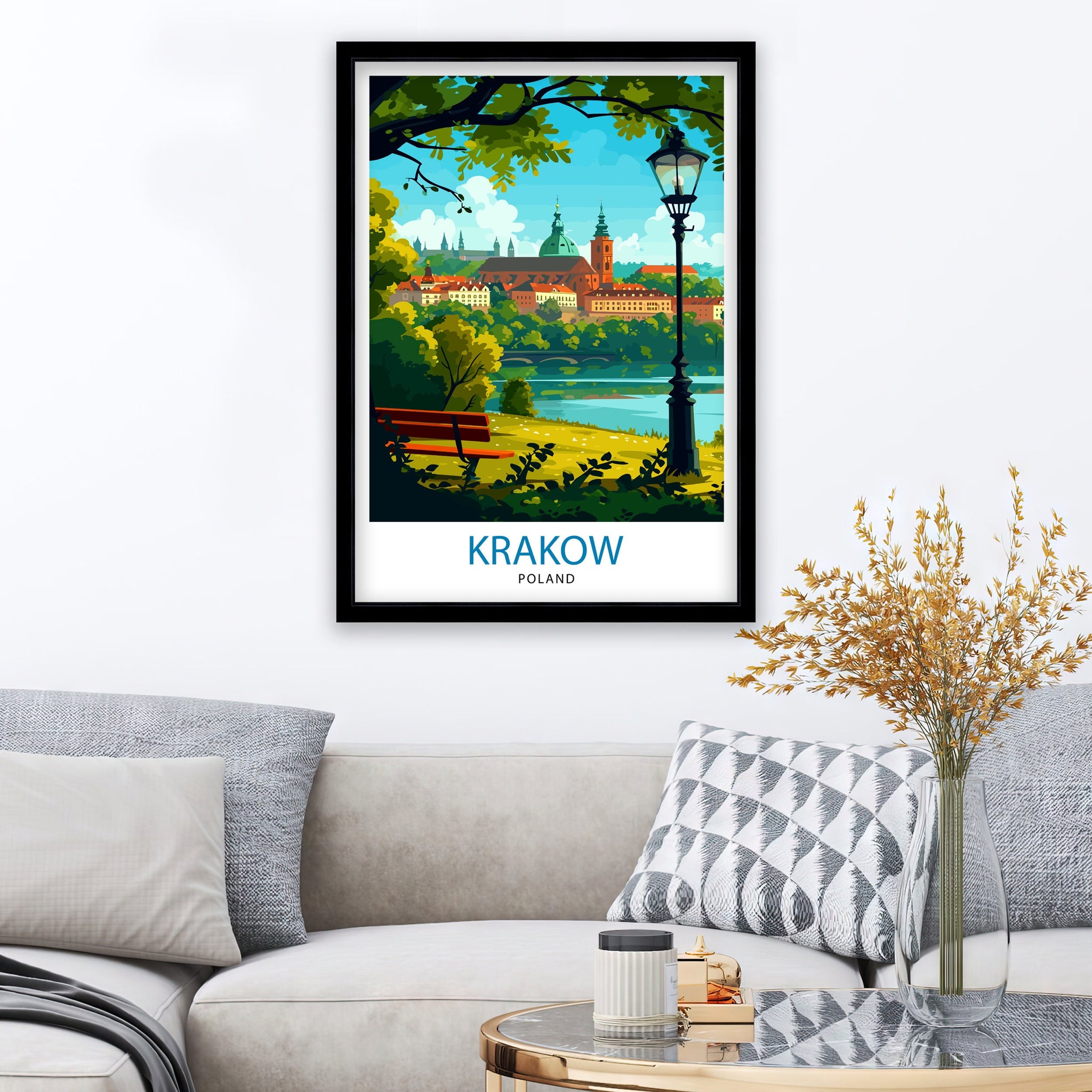 Krakow Poland Travel Print Krakow Wall Decor Krakow Poster Poland Travel Prints Krakow Art Print Krakow Illustration Krakow Wall Art