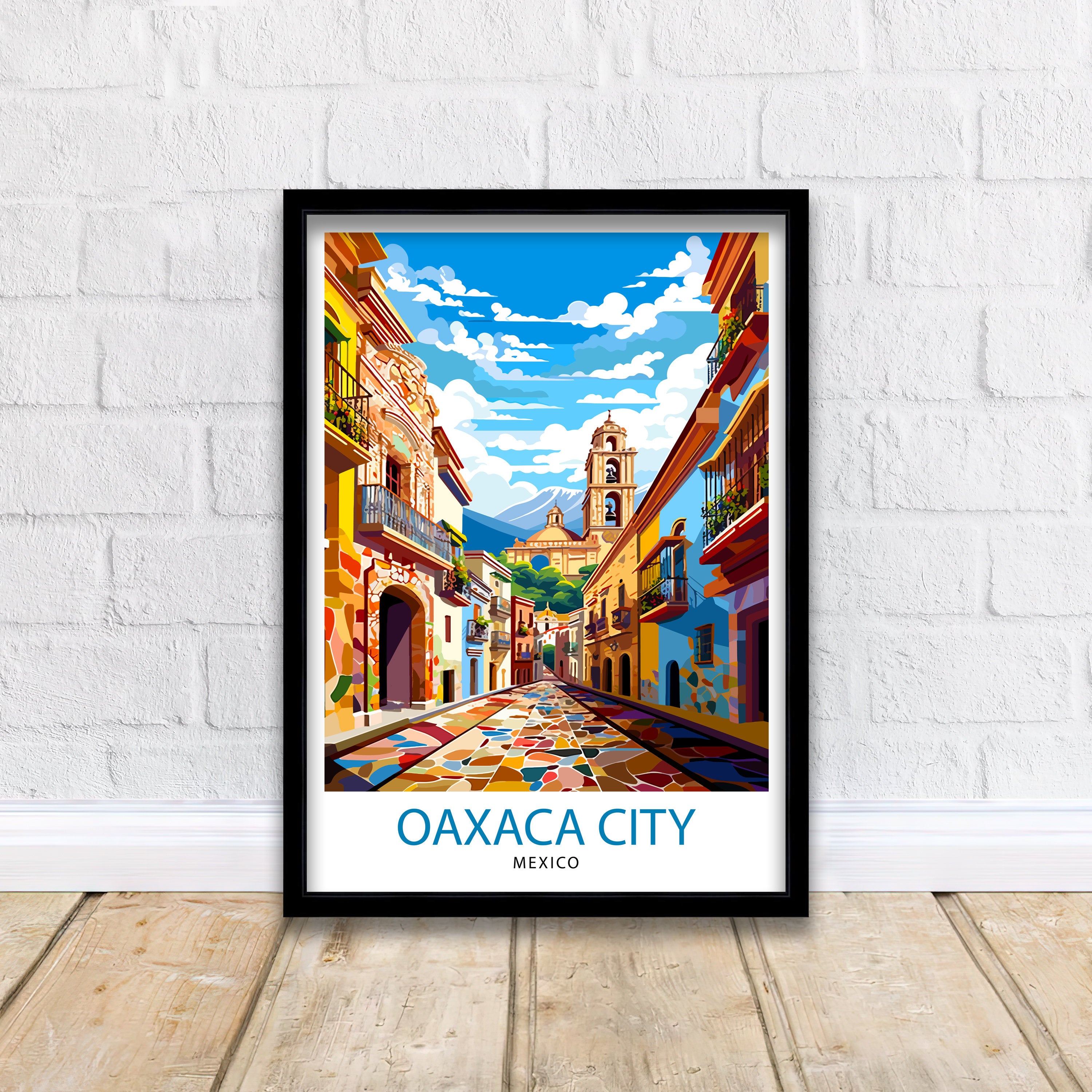 Oaxaca Mexico Travel Print Oaxaca Wall Decor Oaxaca Home Living Decor Oaxaca Mexico Illustration Travel Poster Gift for Oaxaca Mexico Home