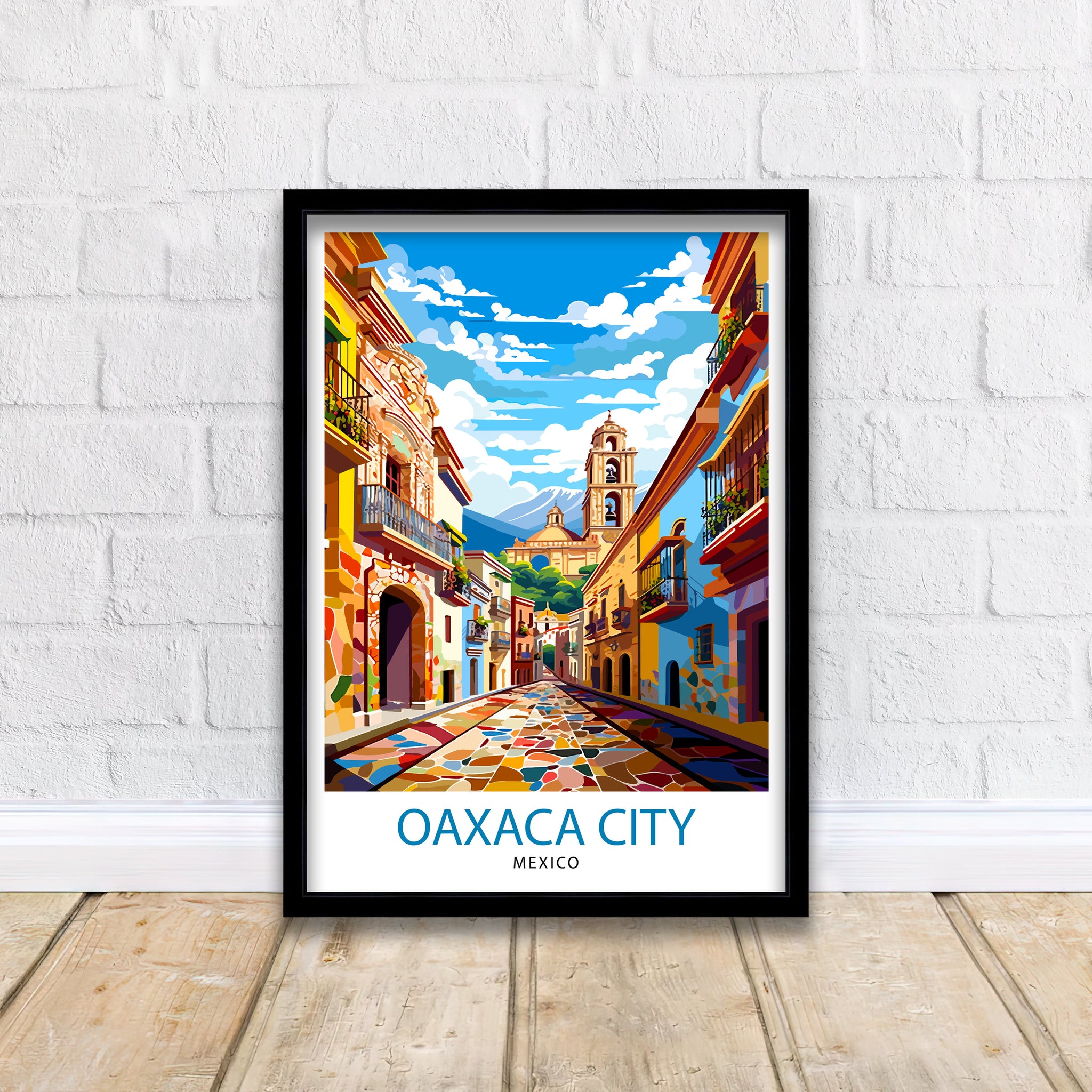 Oaxaca Mexico Travel Print Oaxaca Wall Decor Oaxaca Home Living Decor Oaxaca Mexico Illustration Travel Poster Gift for Oaxaca Mexico Home