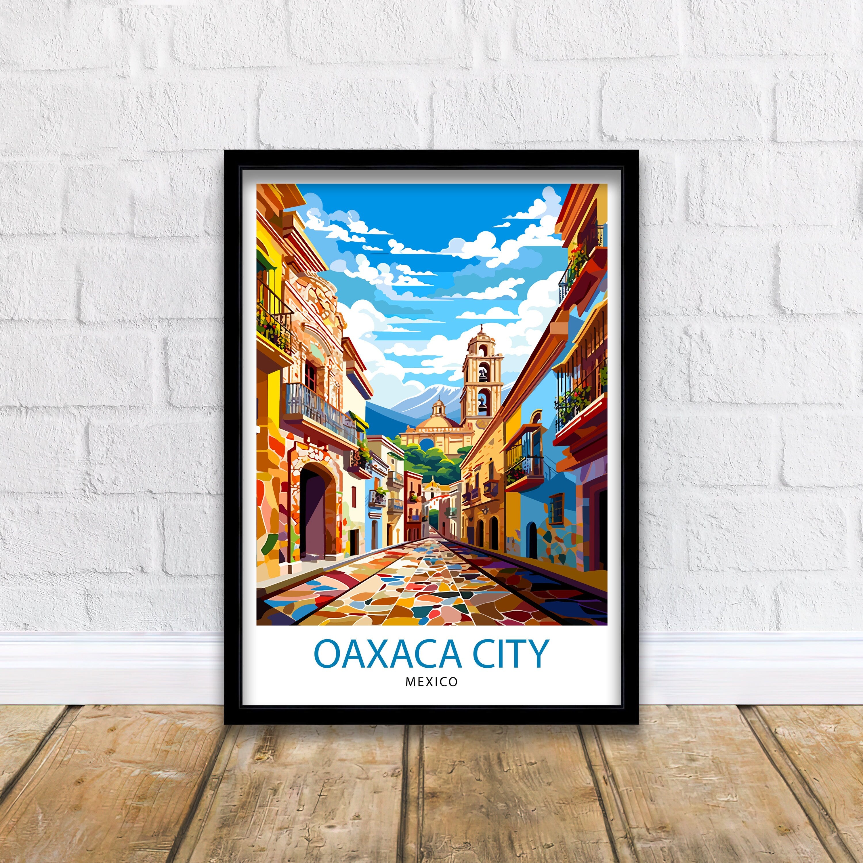Oaxaca Mexico Travel Print Oaxaca Wall Decor Oaxaca Home Living Decor Oaxaca Mexico Illustration Travel Poster Gift for Oaxaca Mexico Home