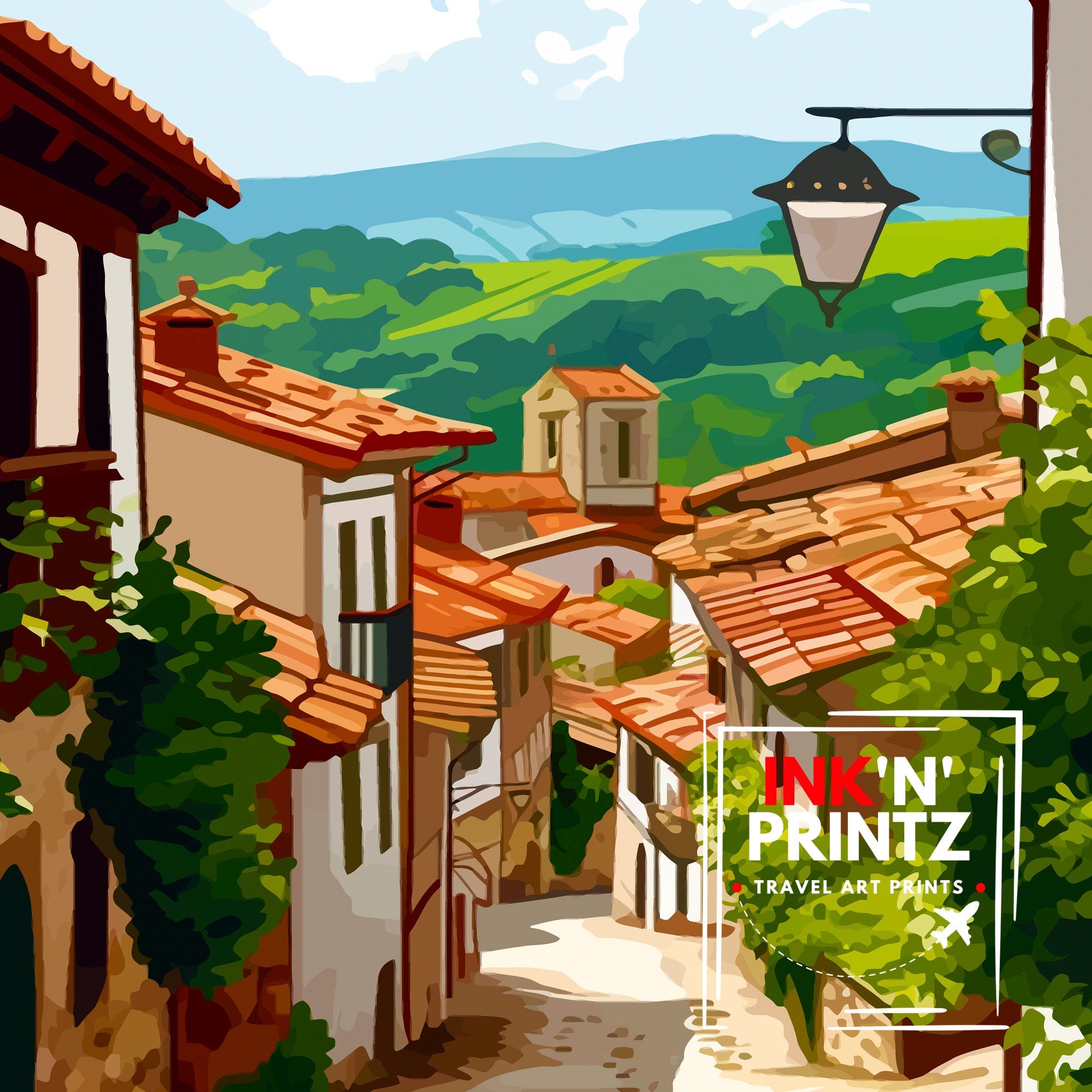 Cantabria Spain Travel Print, Cantabria Wall Decor Cantabria Home Living Decor Cantabria Illustration Travel Poster Gift for Cantabria Spain