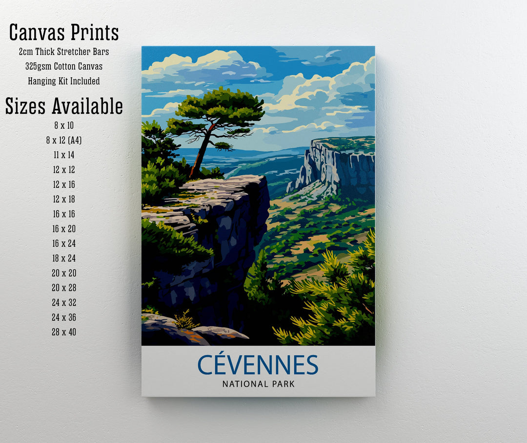 Cevennes National Park Poster French Wilderness Art Cevennes Landscape Poster France Nature