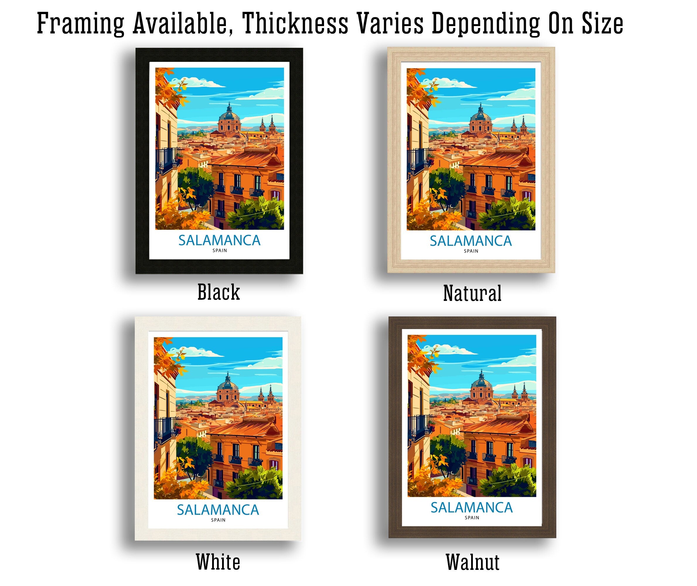 Salamanca Spain Travel Print | Salamanca Wall Art | Salamanca Illustration | Spain Travel Poster | Salamanca Gift | Spain Home Decor